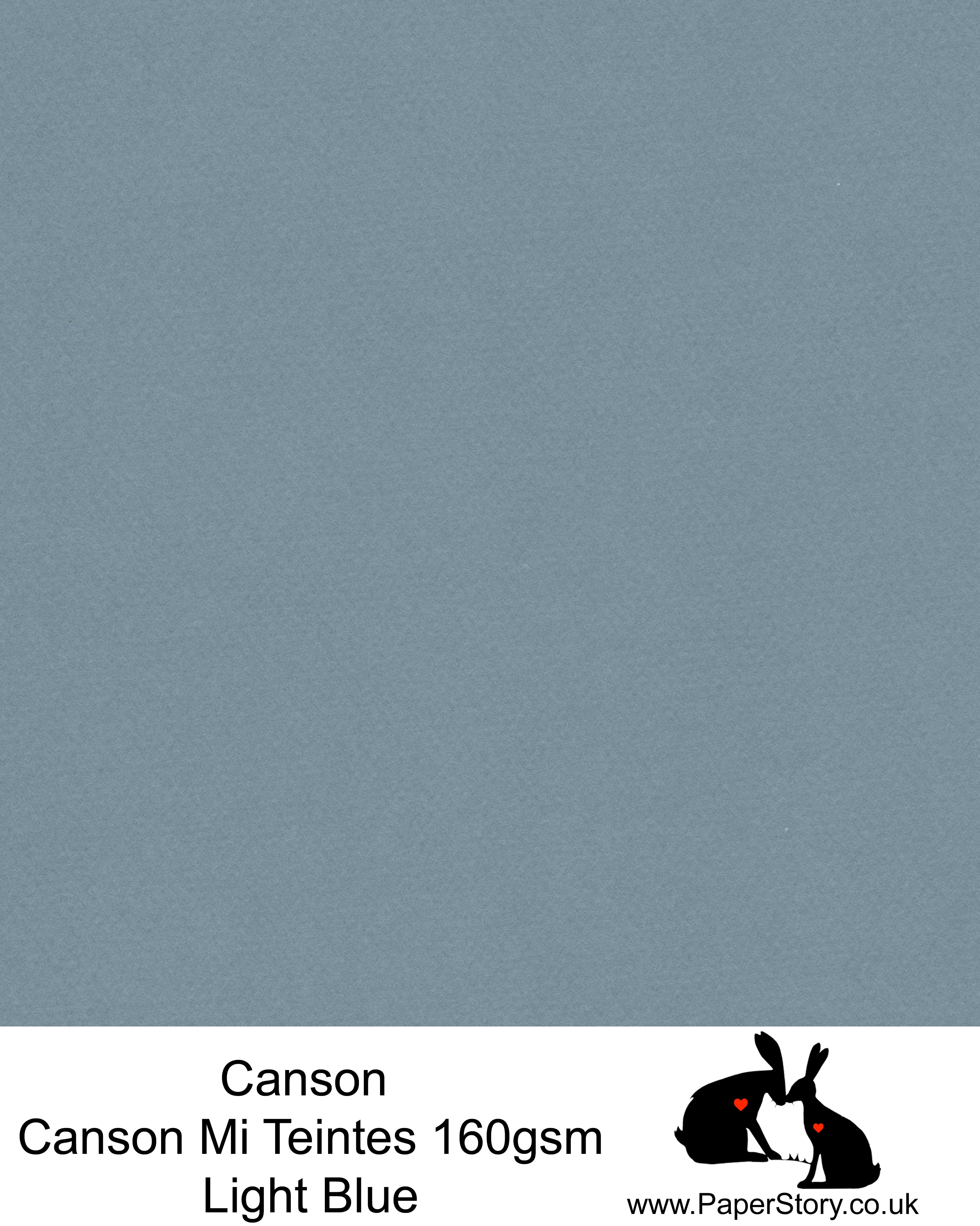 Canson Mi Teintes acid free, Champagne, light blue hammered texture honeycomb surface paper 160 gsm. This is a popular and classic paper for all artists especially well respected for Pastel  and Papercutting made famous by Paper Panda. This paper has a honeycombed finish one side and fine grain the other. An authentic art paper, acid free with a  very high 50% cotton content. Canson Mi-Teintes complies with the ISO 9706 standard on permanence, a guarantee of excellent conservation 