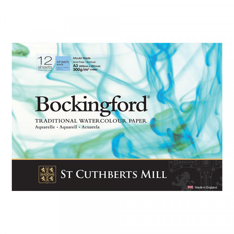 Bockingford : Watercolour Paper Glued Pad 300gsm  : NOT/Cold Press : A3