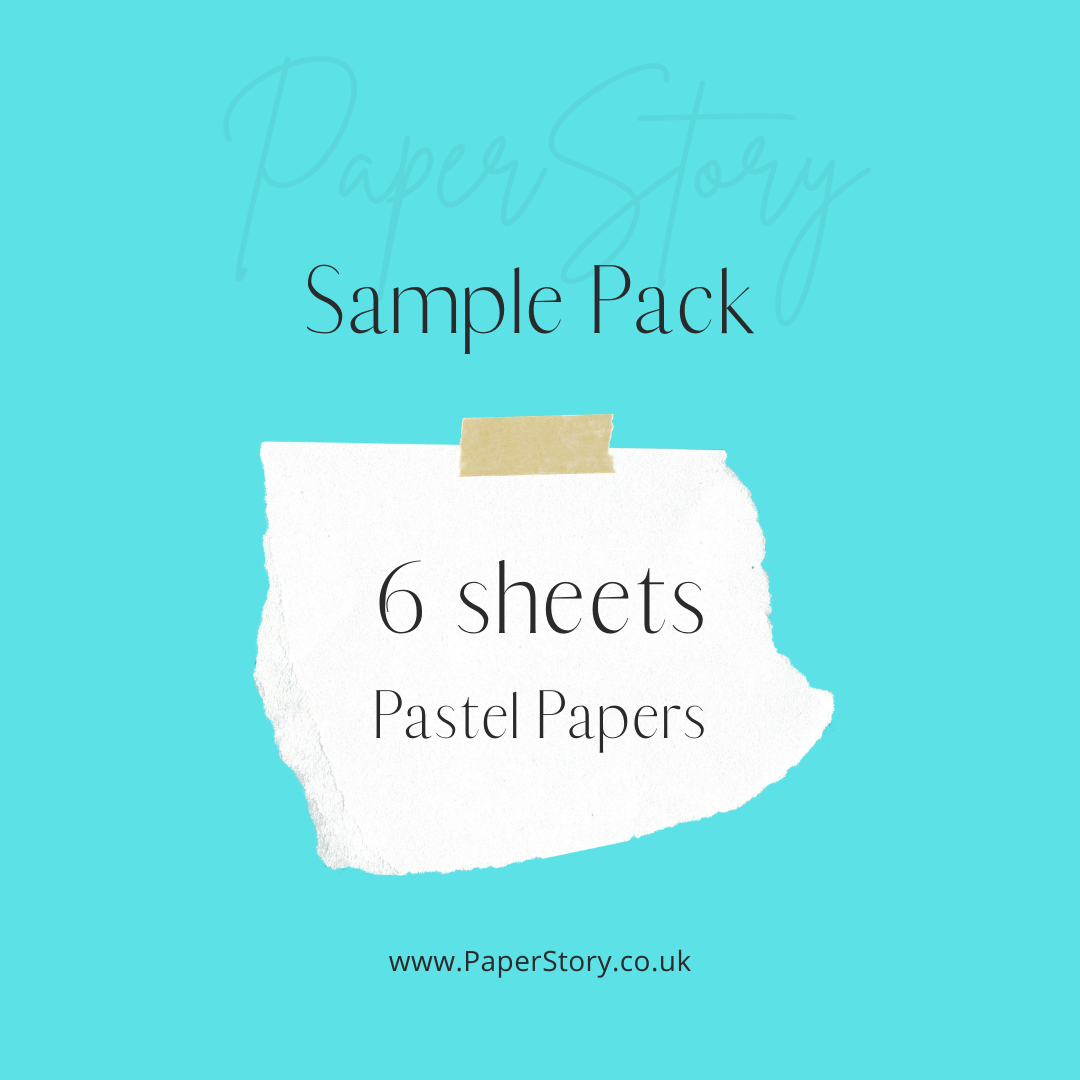 Pastel Sample pack textured papers bright colours x 6 sheets A4