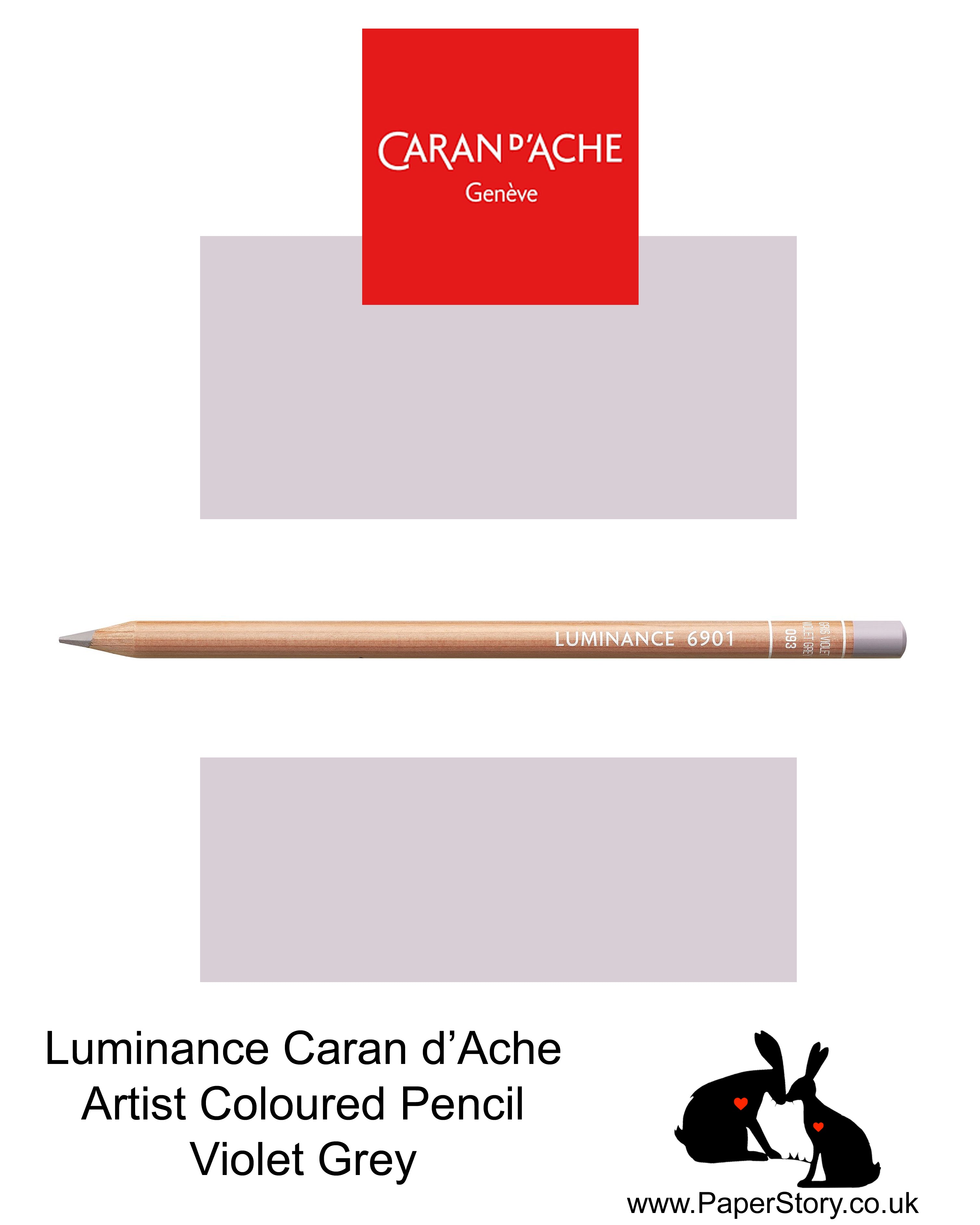 Caran d'Ache Luminance individual Artist Colour Pencils 6901 Violet Grey 093