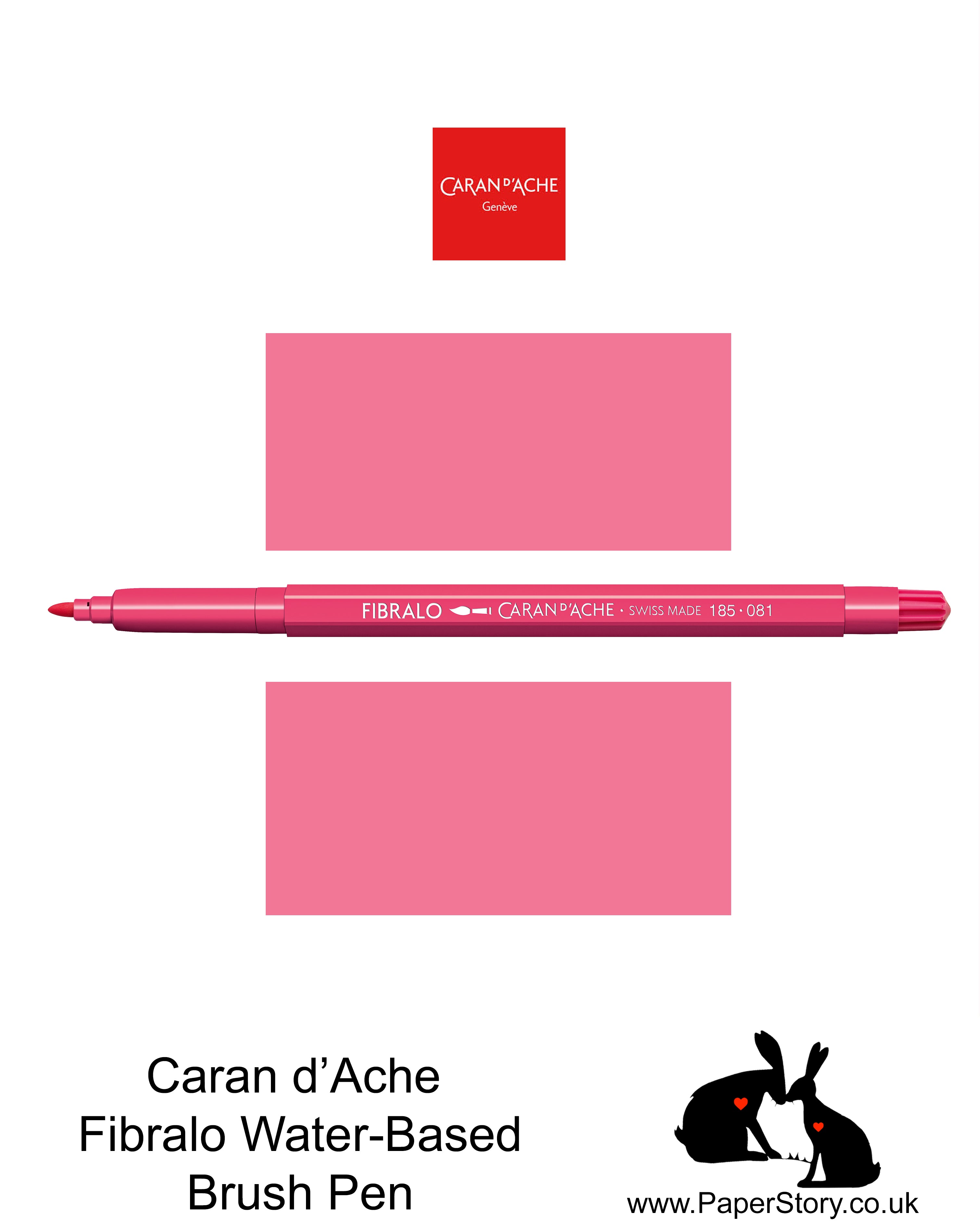 Caran D'Ache Fibralo Water-soluble fibre-tipped brush pen Nº081 Pink