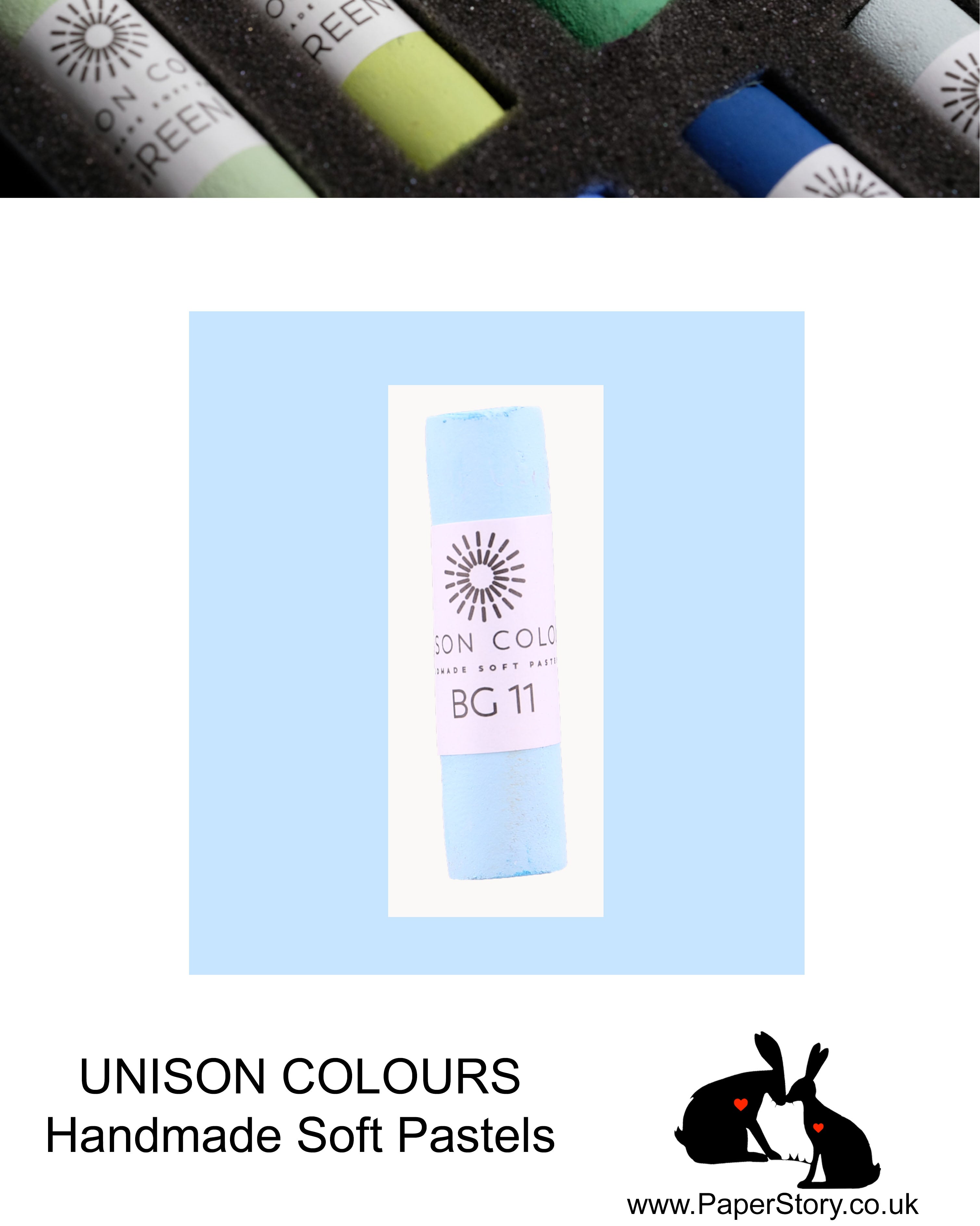 Unison Colour Handmade Soft Pastels Blue Green 11 - Size Regular