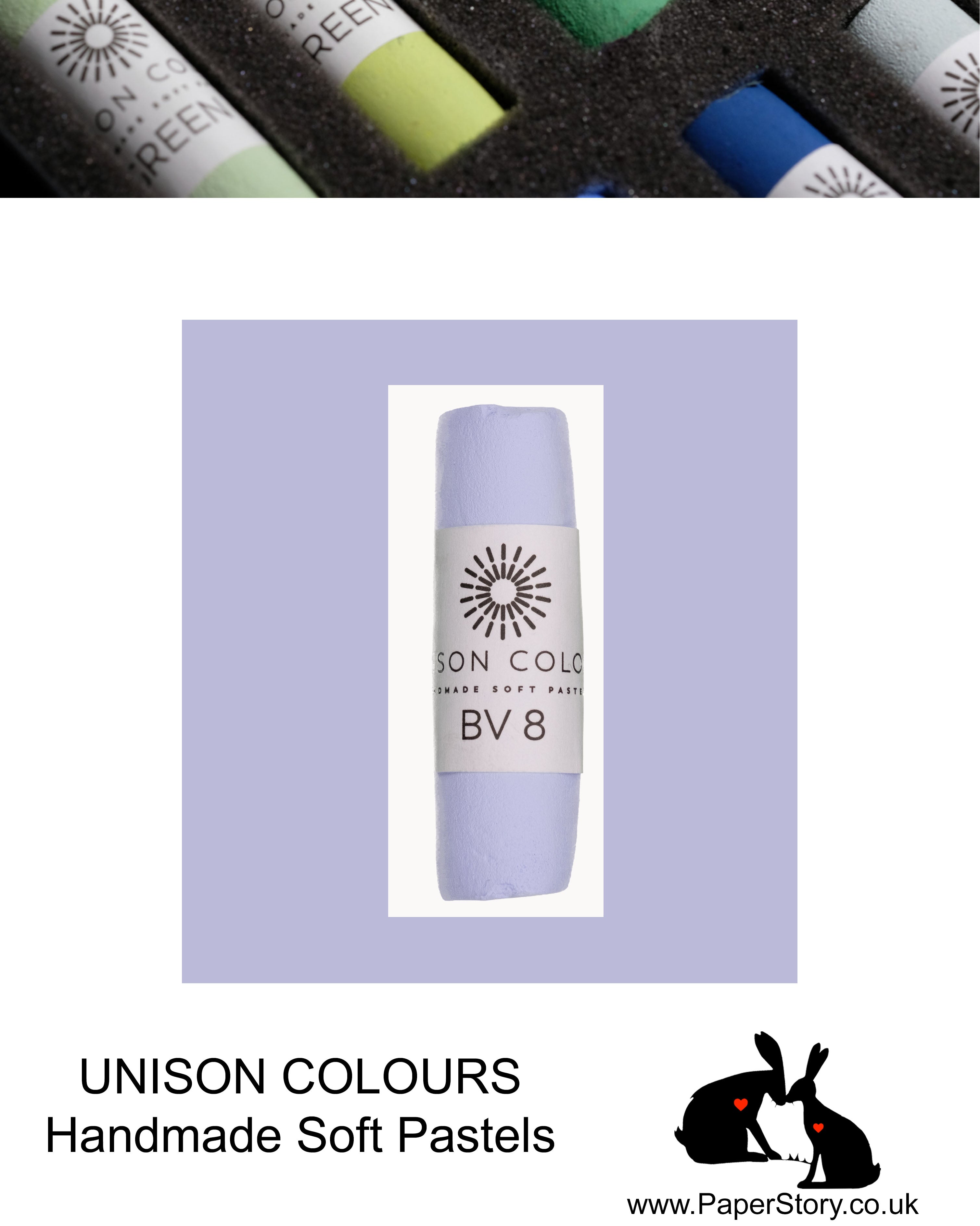 Unison Colour Handmade Soft Pastels Blue Violet 08 - Size Regular