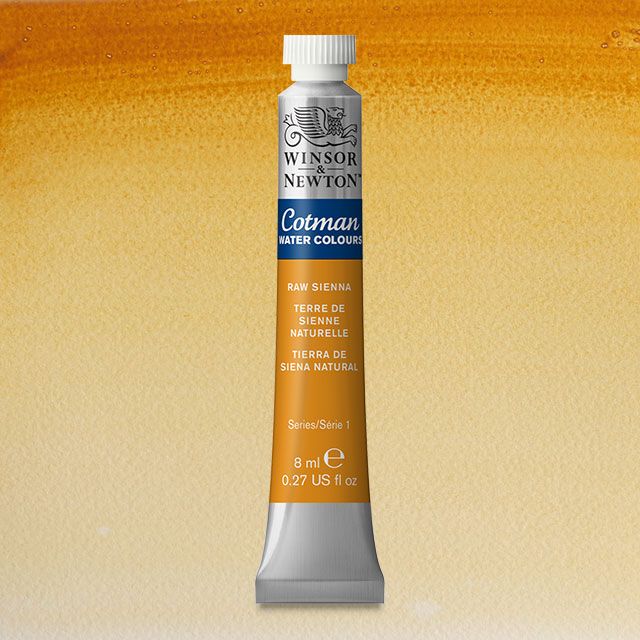 Winsor & Newton Watercolour Paint Cotman 8ml tube : Raw Sienna
