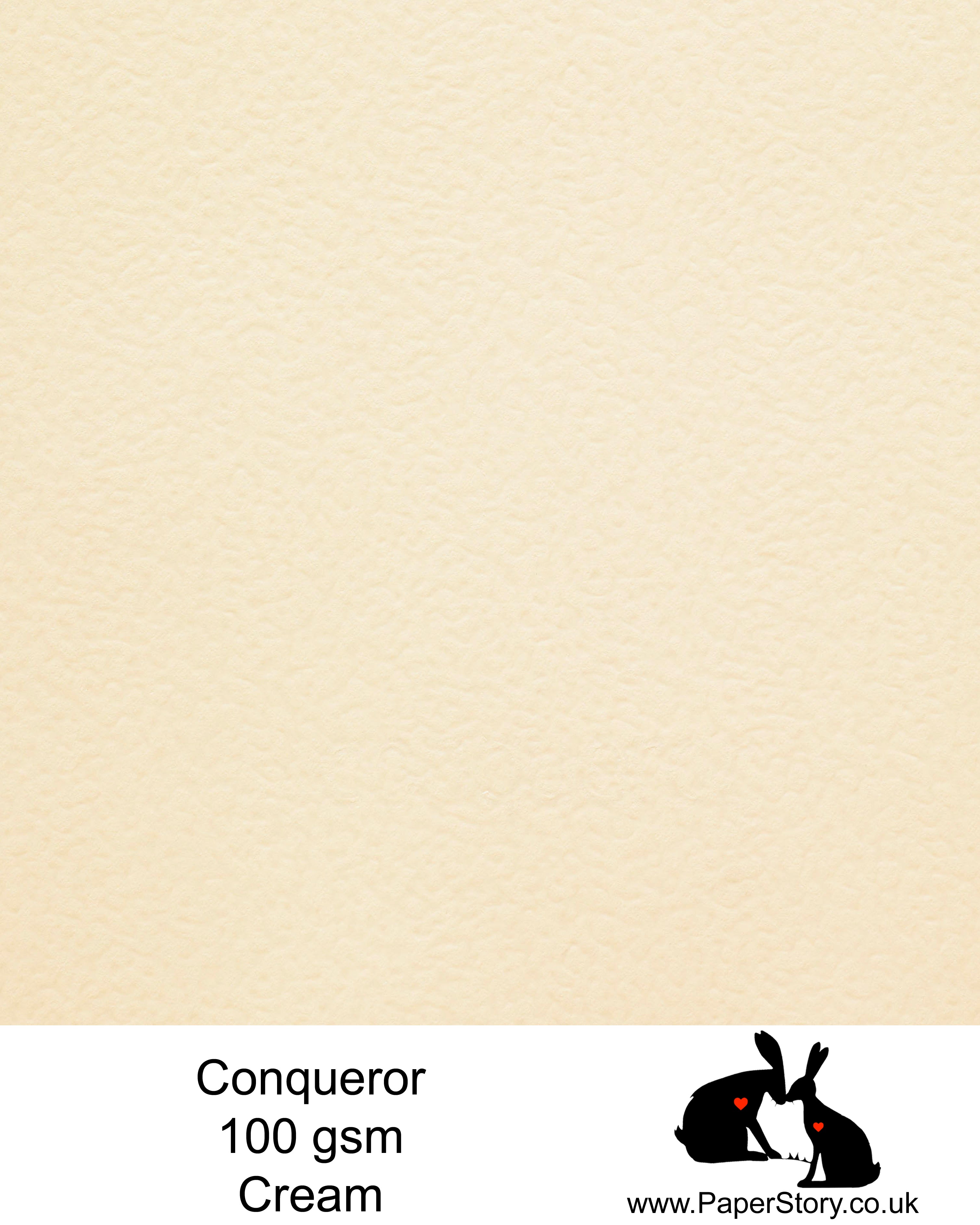 A3 Hammered textured Paper 100 gsm Conqueror Contour Paper Cream