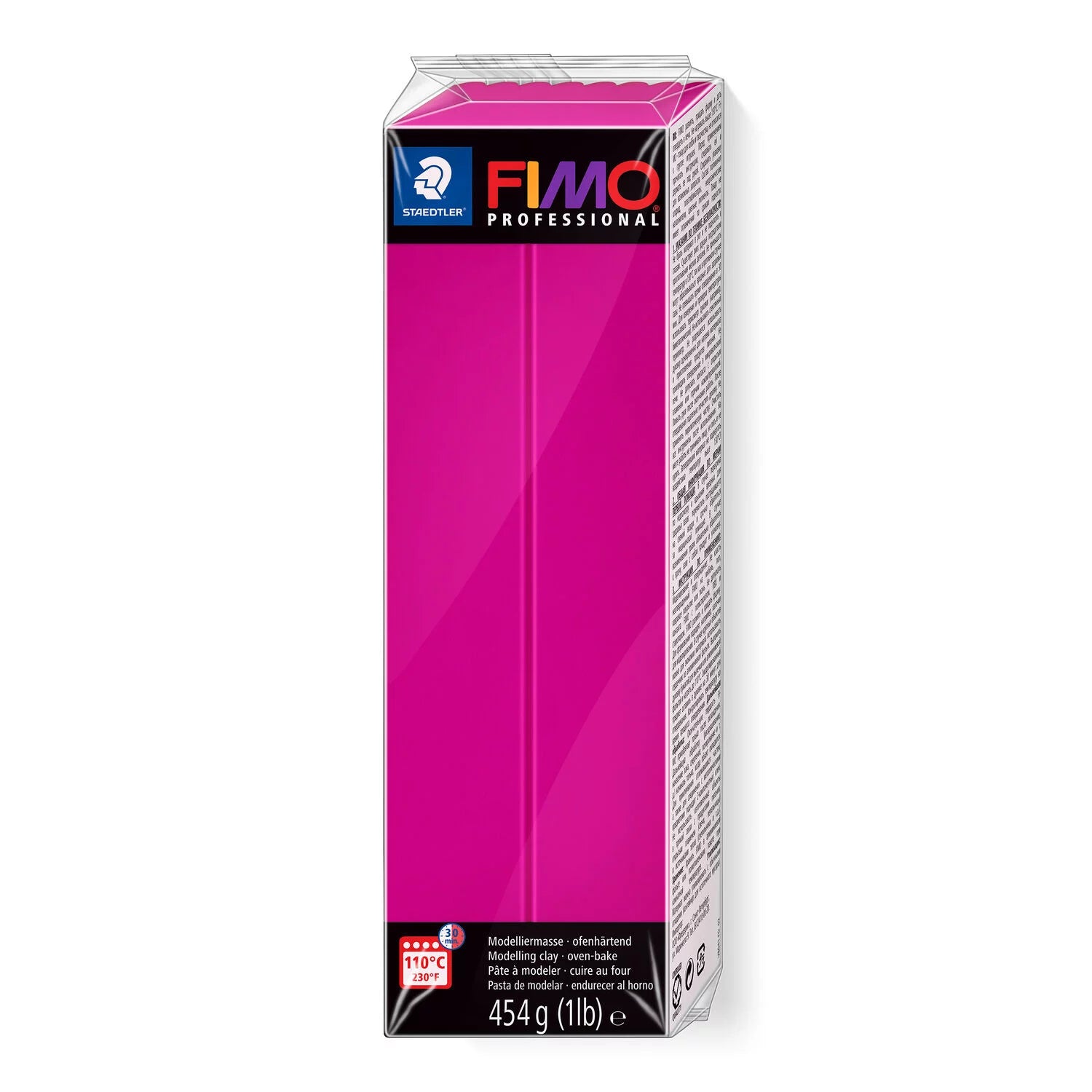 FIMO Large Block of Professional Clay 454g 8041-210 True Magenta