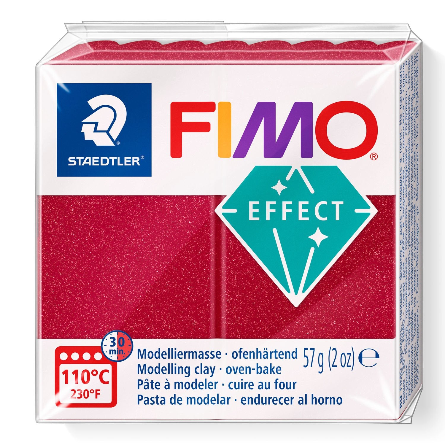 FIMO Effects Clay 57g 8020-28 Metallic Ruby Red