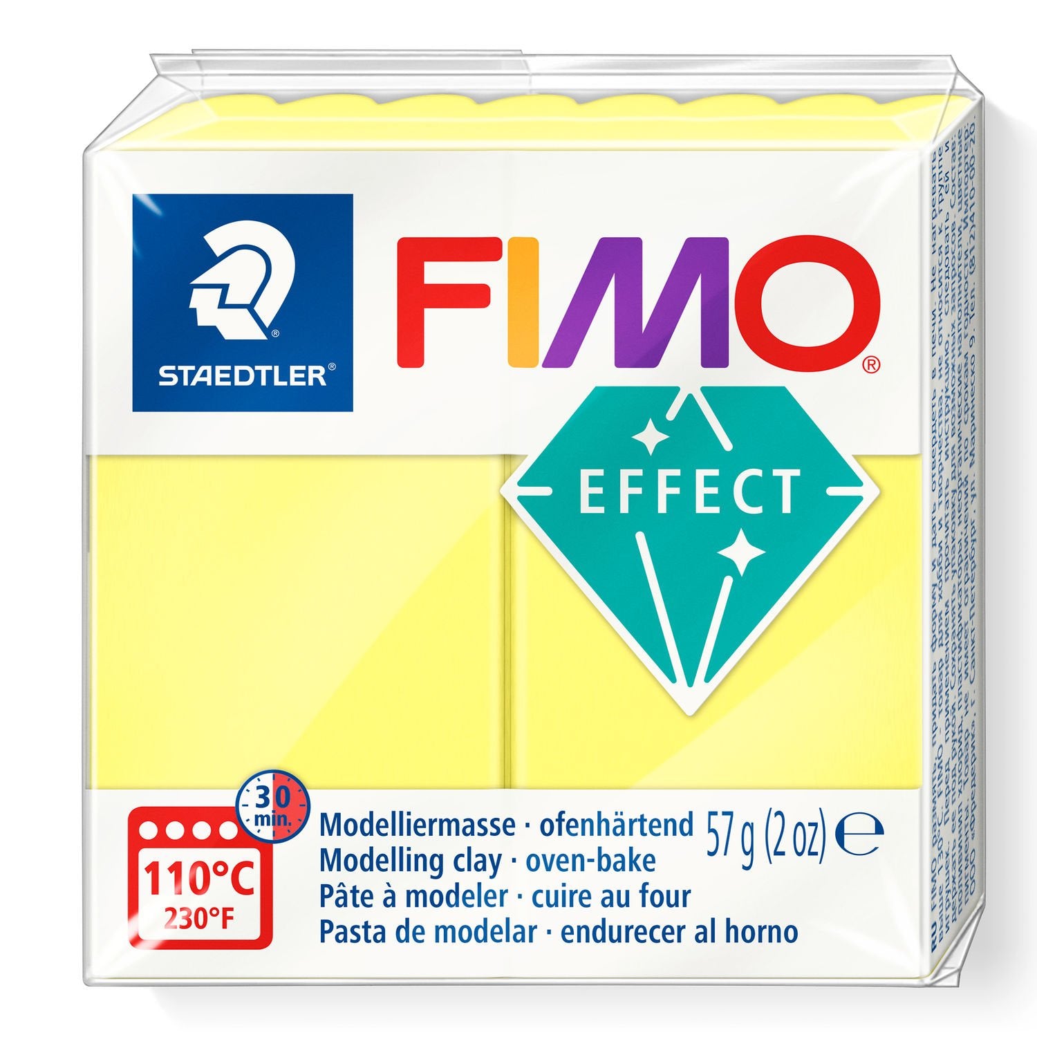 FIMO Effects Clay 57g 8020-104 Translucent Yellow