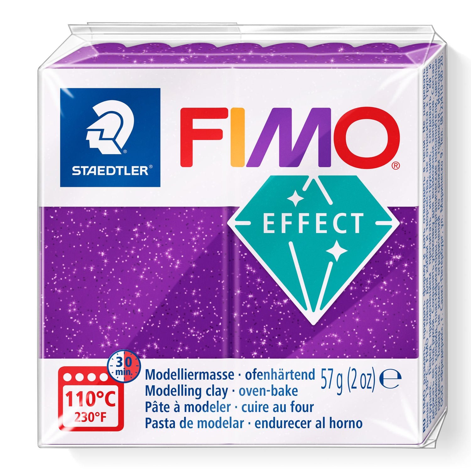 FIMO Effects Clay 57g 8020-602 Glitter Purple