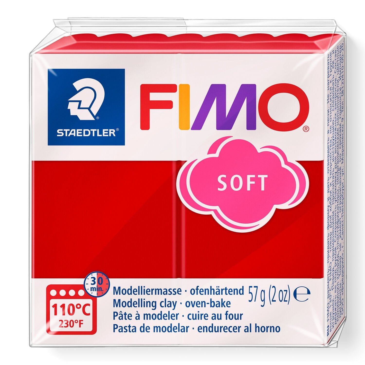 Fimo Soft Polymer Oven Modelling Clay - 57g - Set of 8 - Rainbow Colours