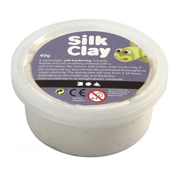 Silk Clay -  3D Felting noses, claws, beaks, ears 40g Air Dry Clay - 0