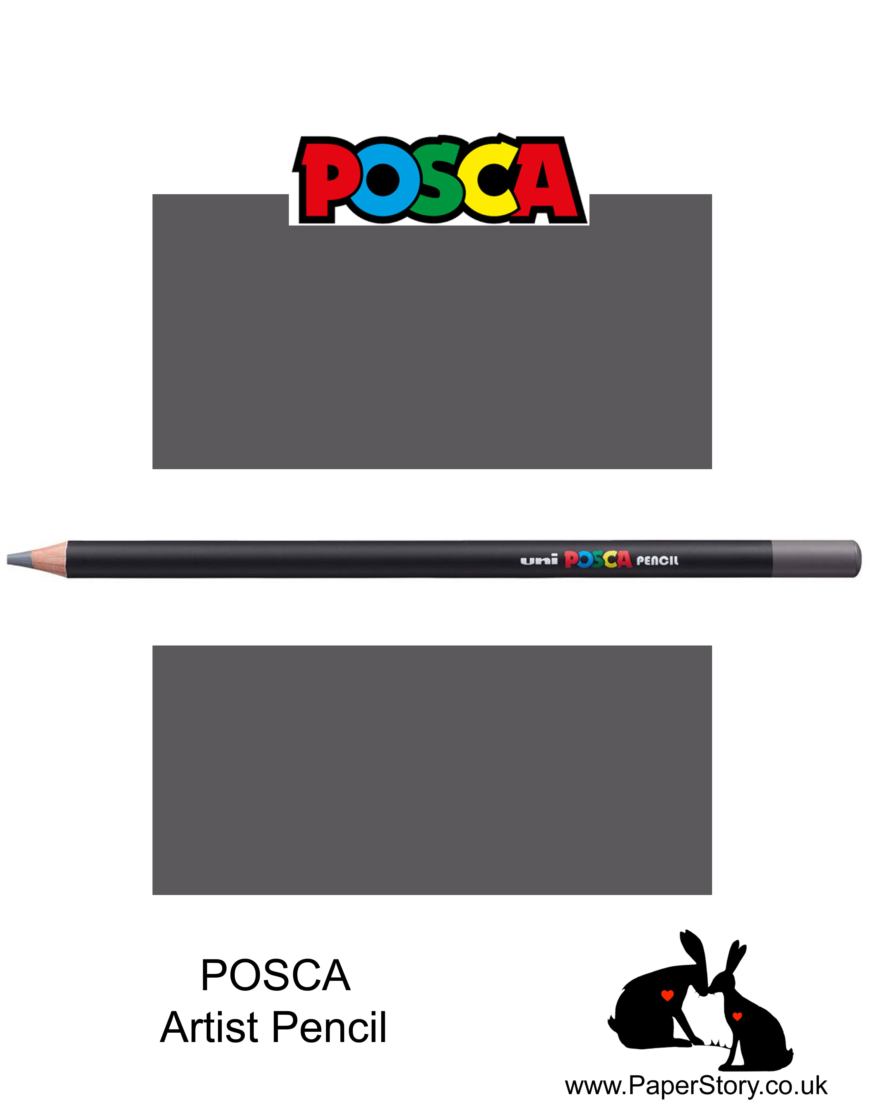 Uni POSCA individual Coloured Pencils Dark Grey 61