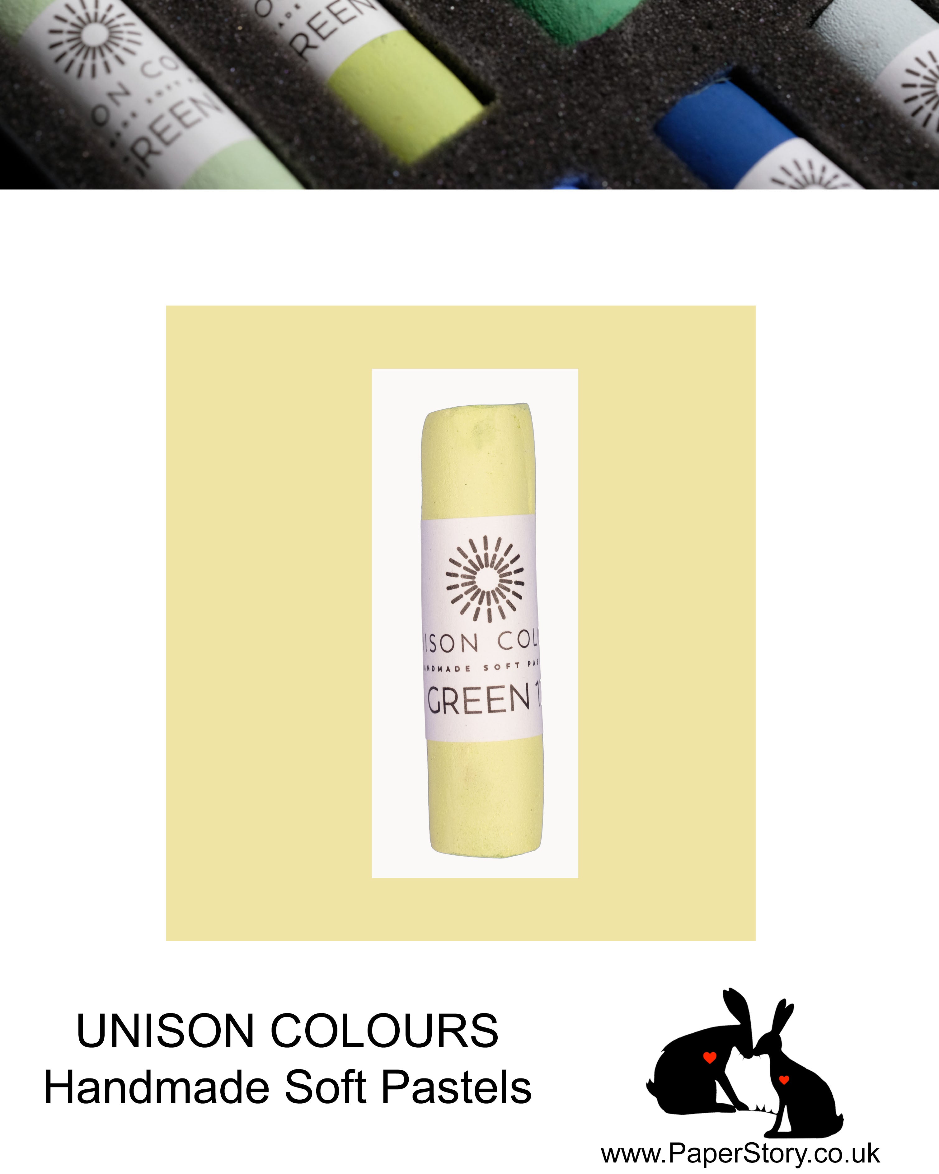Unison Colour Handmade Soft Pastels Green 11 - Size Regular