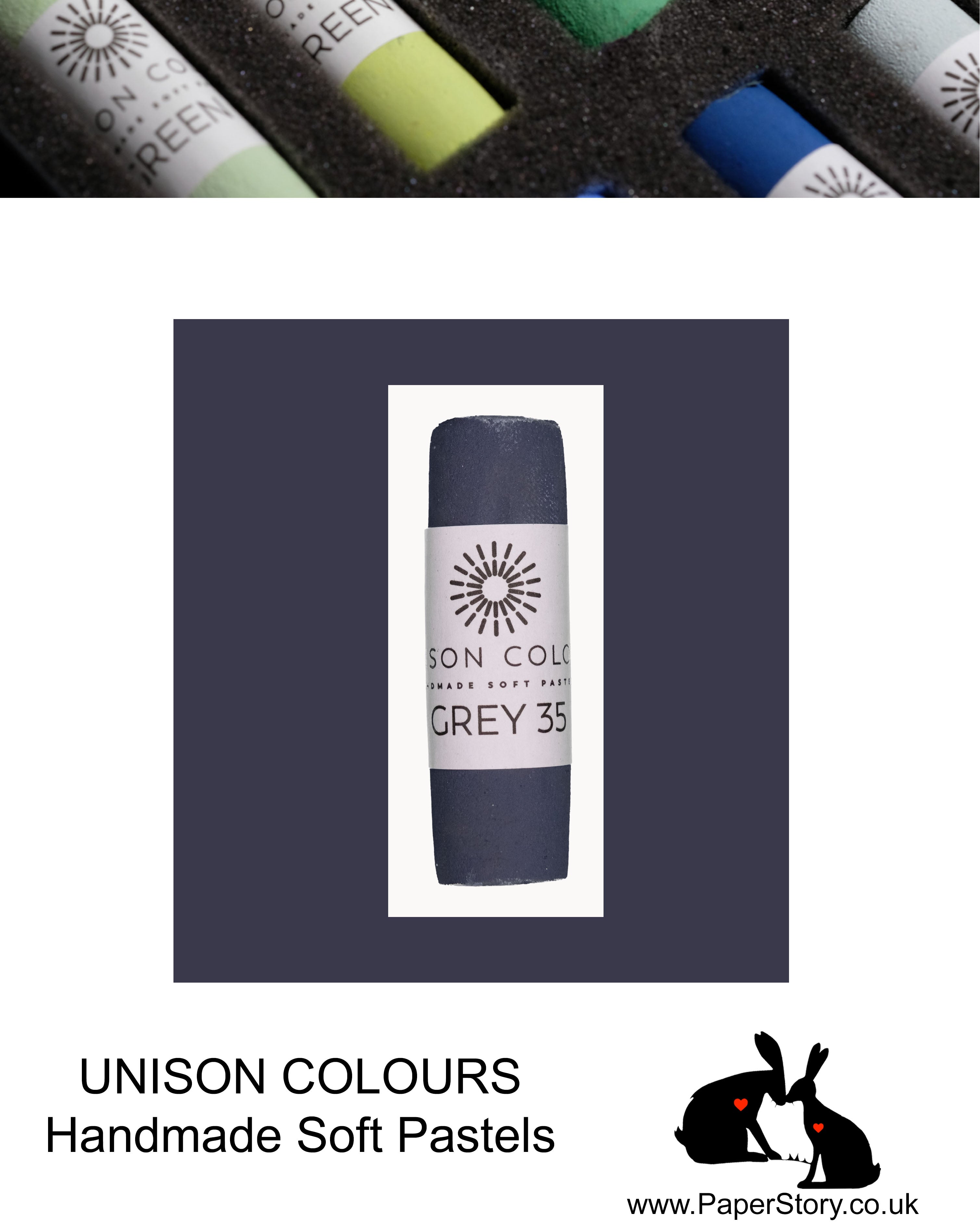 Unison Colour Handmade Soft Pastels Grey 35 - Size Regular