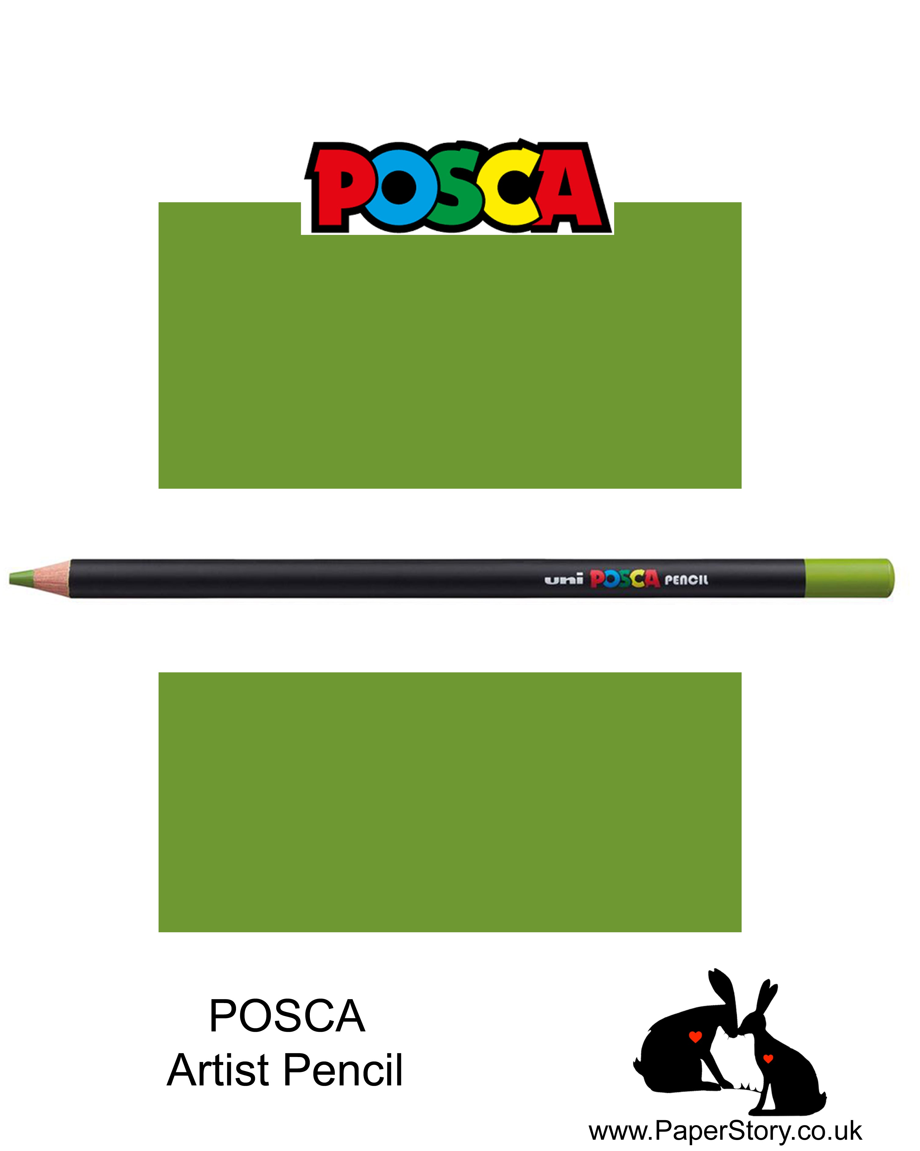 Uni POSCA individual Coloured Pencils Green 06