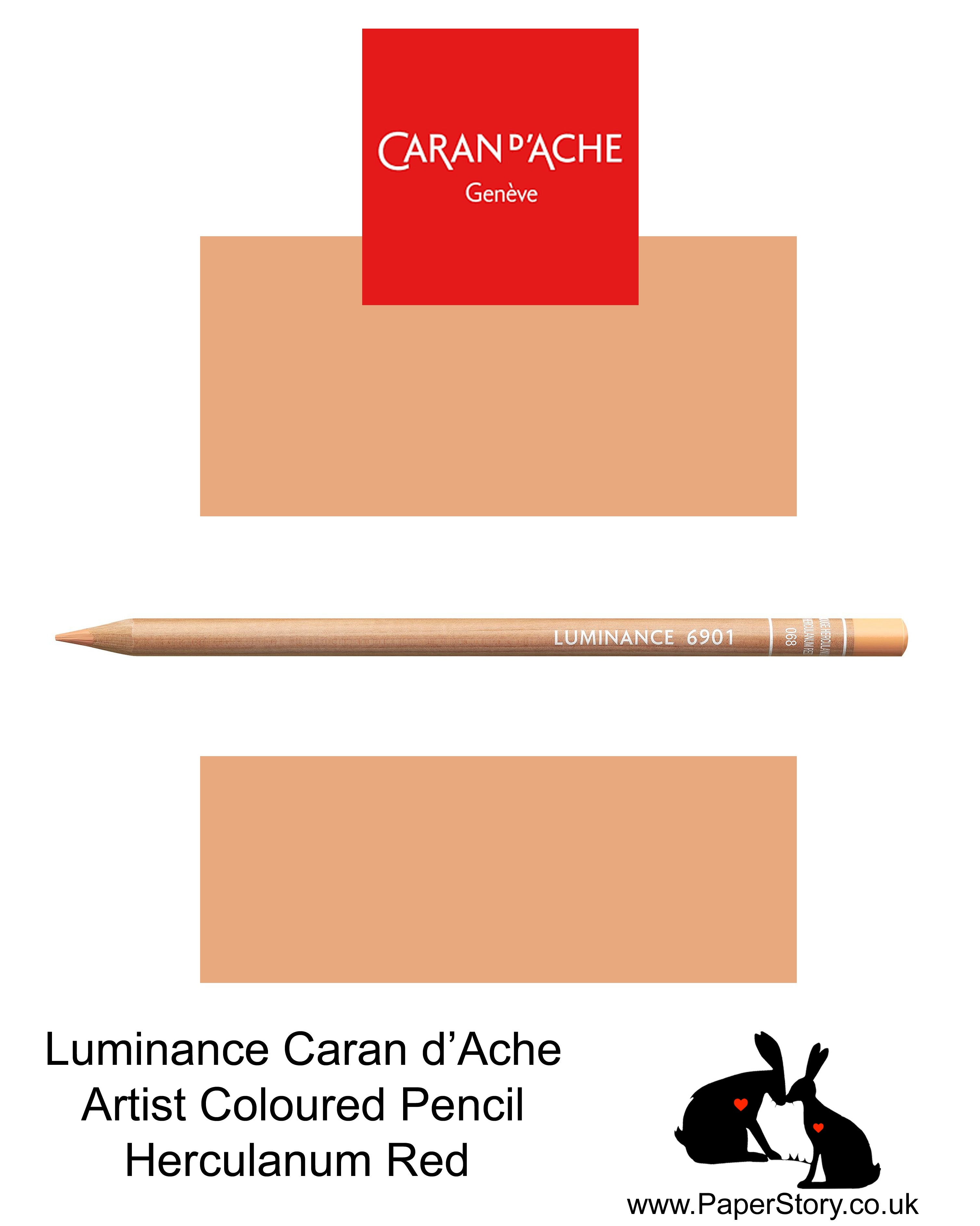 NEW Caran d'Ache Luminance individual Artist Colour Pencils 6901 Herculanum Red 068