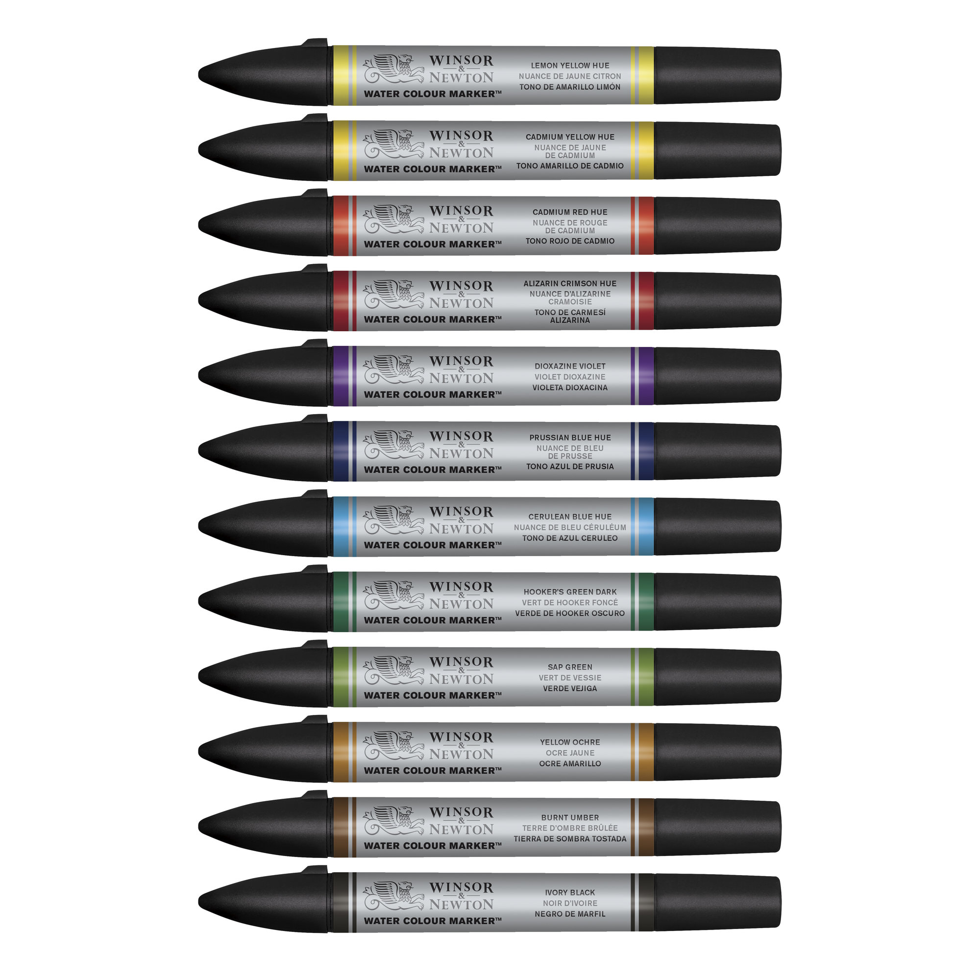 Winsor and Newton Water Colour Markers : Set of 12