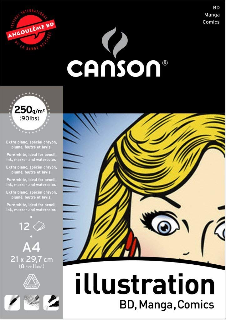 Canson illustration Pure White Manga paper 250 gsm