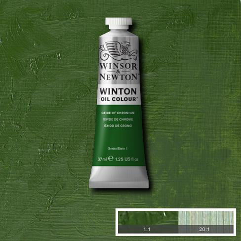 Oxide of Chromium is an opaque willow green pigment. Though discovered in 1809 it was only made available for artists in 1862. Today, it is commonly used for camouflage clothing.