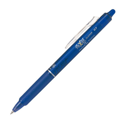 FriXion Erasable Rollerball Pen : FriXion Ball Clicker 0.7 - Blue  - Medium Tip