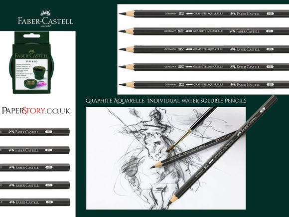 Faber Castell Graphite Aquarelle Water-soluble pencils TIn 5
