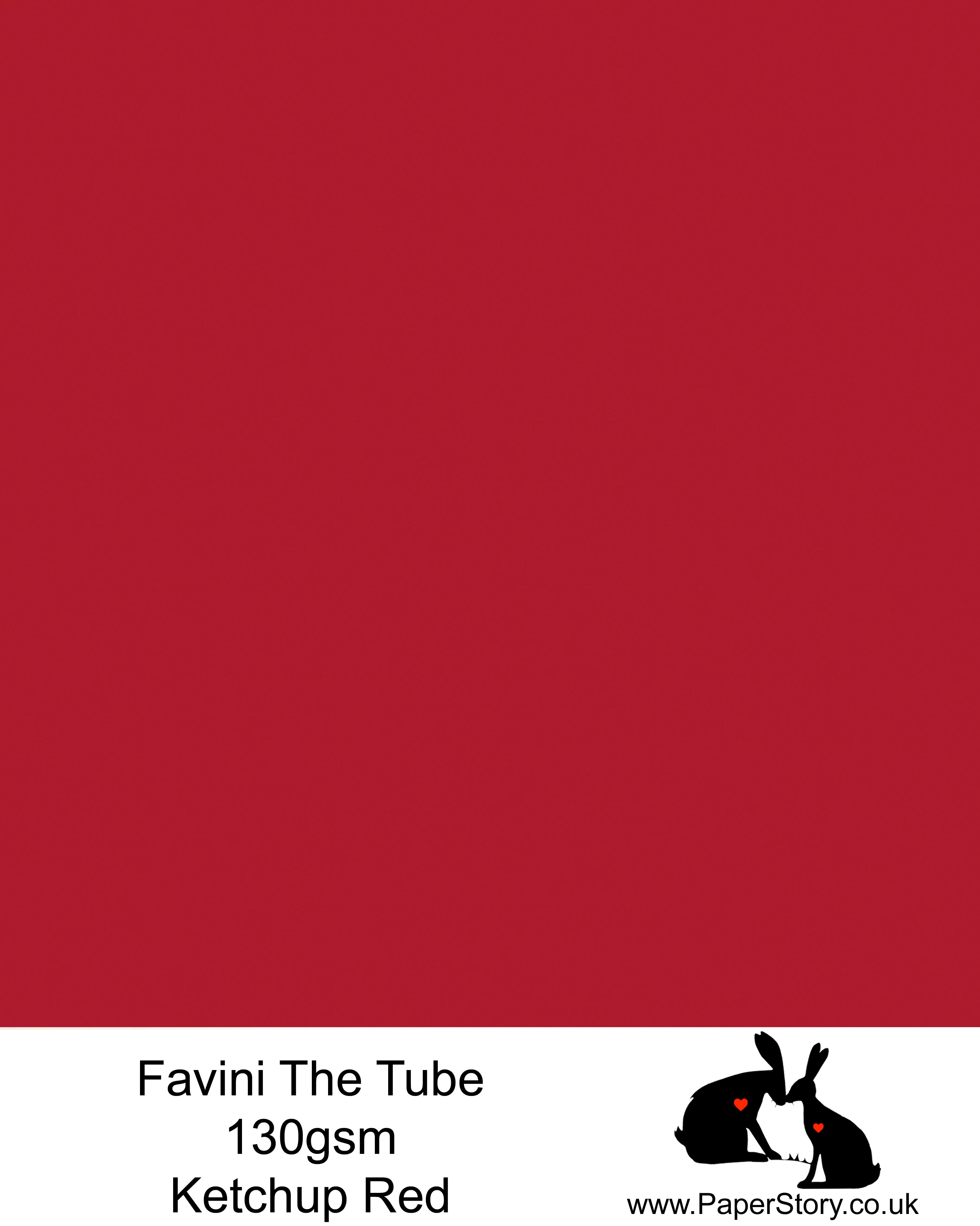 The Tube Favini Ketchup Red, is a stunning deep warm red. is an innovative matte paper and our favourite PaperCutting paper, also be use for foil and screen blocking. The subtle soft touch of this paper provides an elegance unsurpassed by any other paper.