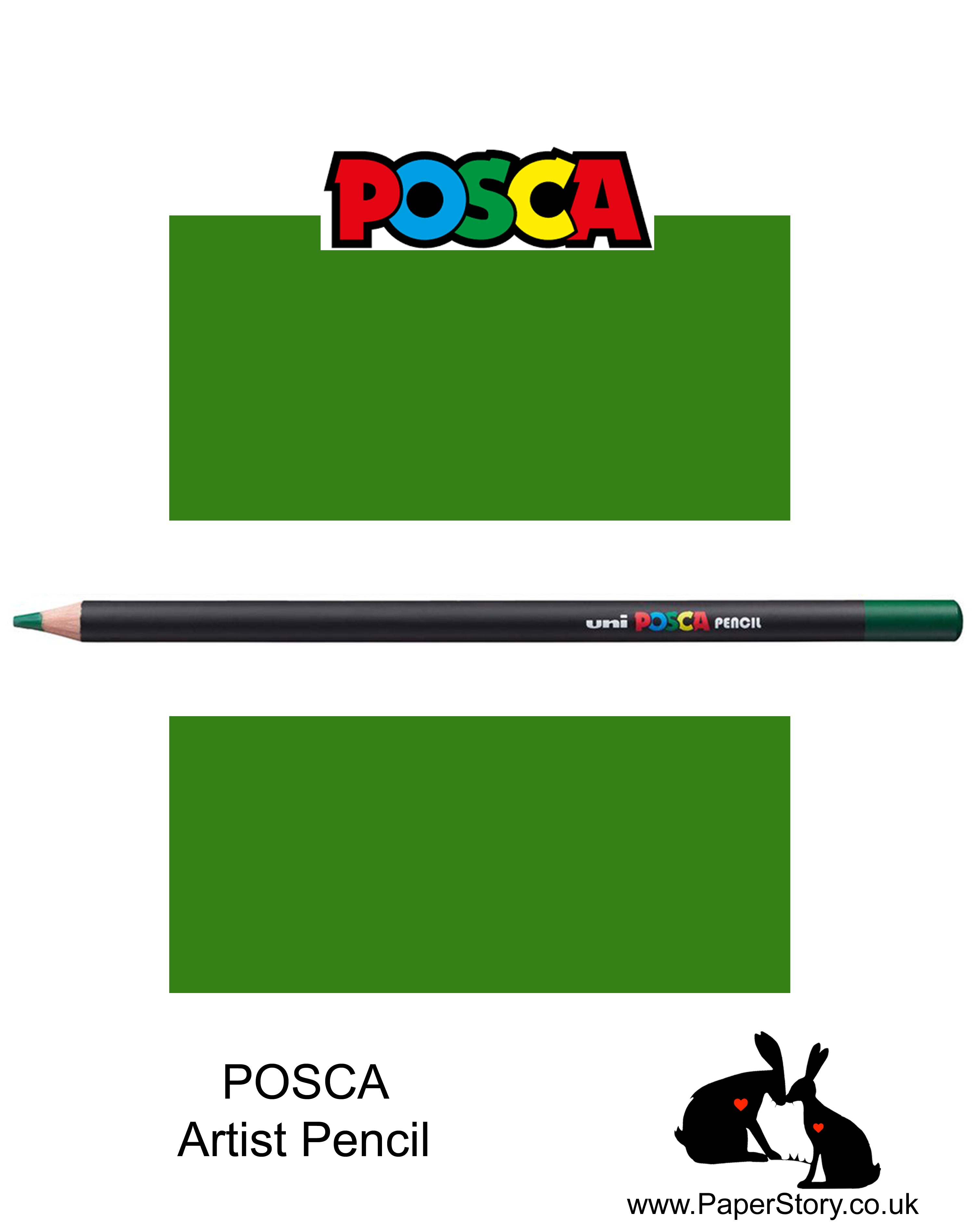 Uni POSCA individual Coloured Pencils Dark Olive 18