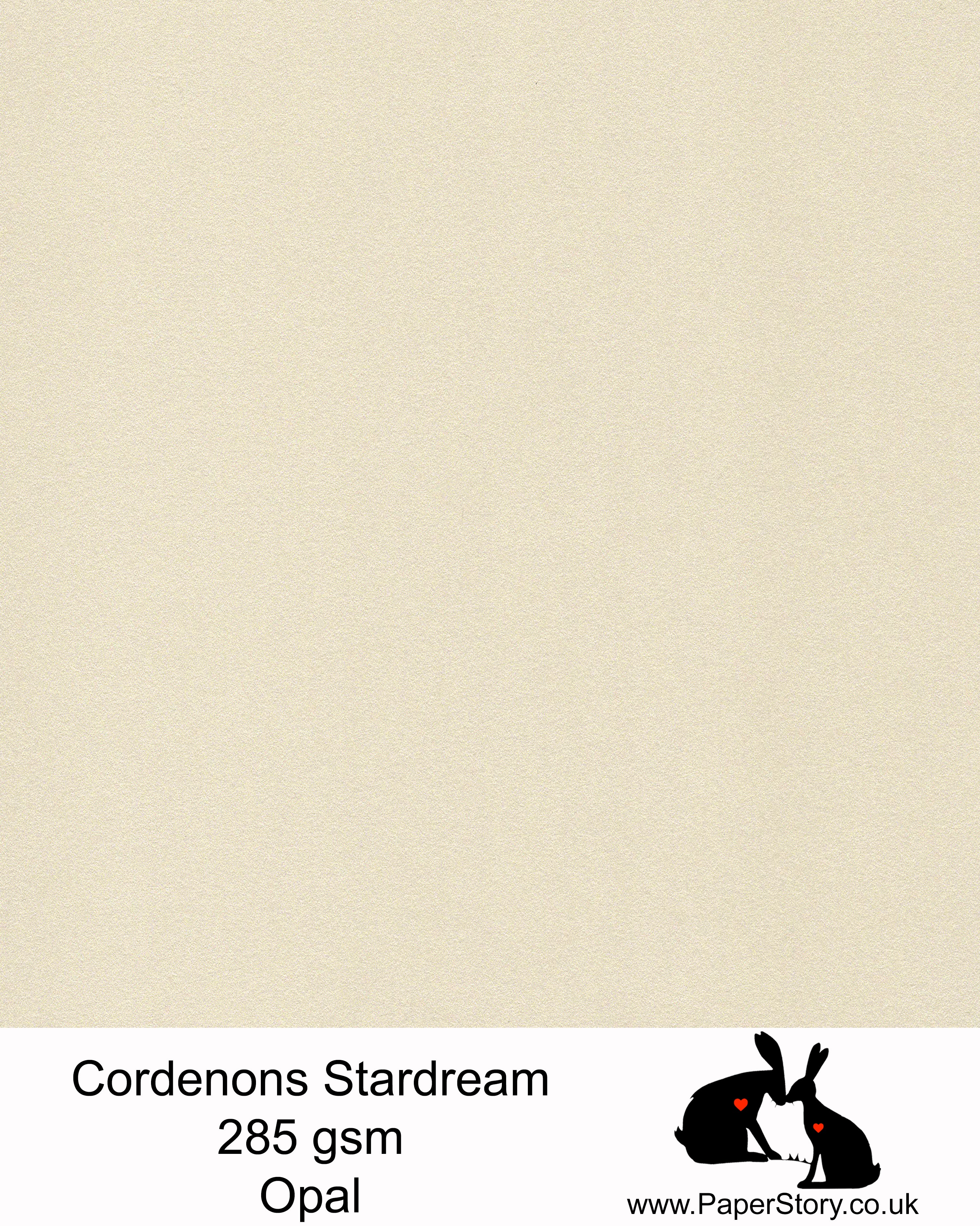 Stardream Opal, warm ivory cream is a luxury premium branded Italian pearlescent card from Gruppo Cordenons, made in Italy. The card has a double sided quality pearlescent finish with a colour core. Perfect for card making, wedding invitations and stationery.FSC certified, acid free, archival and PH neutral