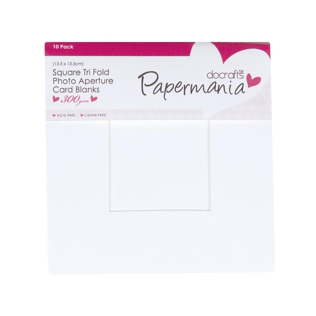 Papermania docrafts aperture cards and envelope pack x 10  (5.3 x 5.3 inches) White