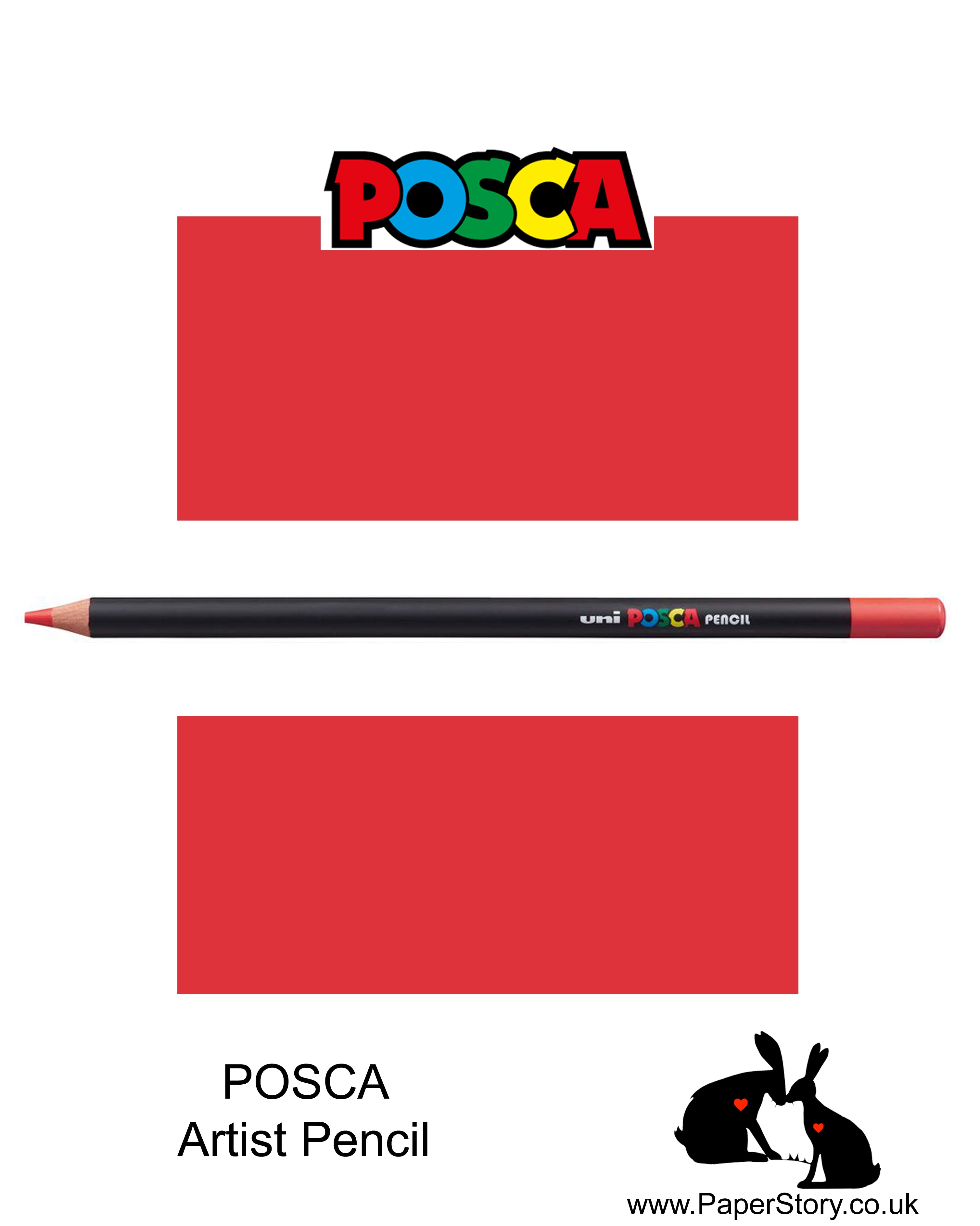 Uni POSCA individual Coloured Pencils Vermilion 16