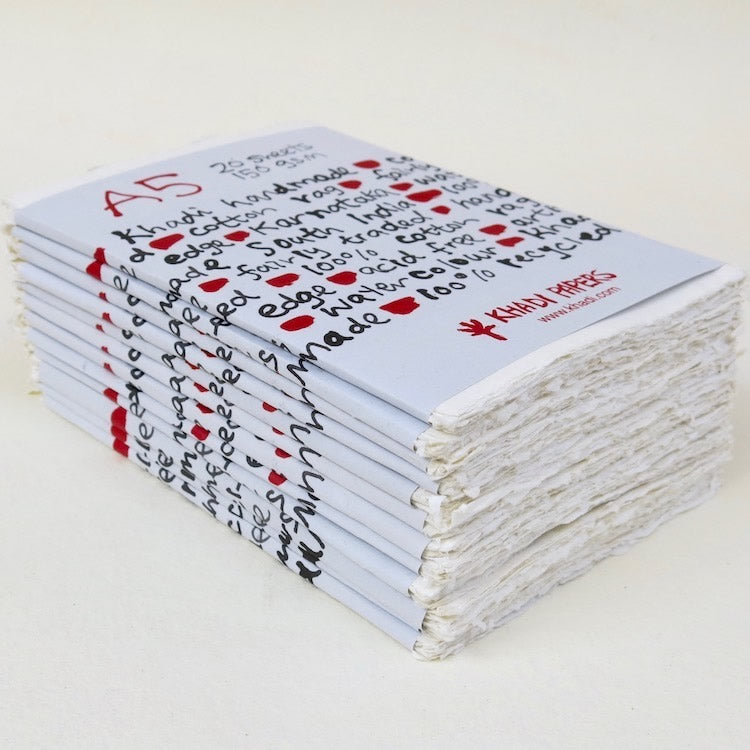 Khadi Handmade Cotton Paper 150gsm : A5  x 20 sheets