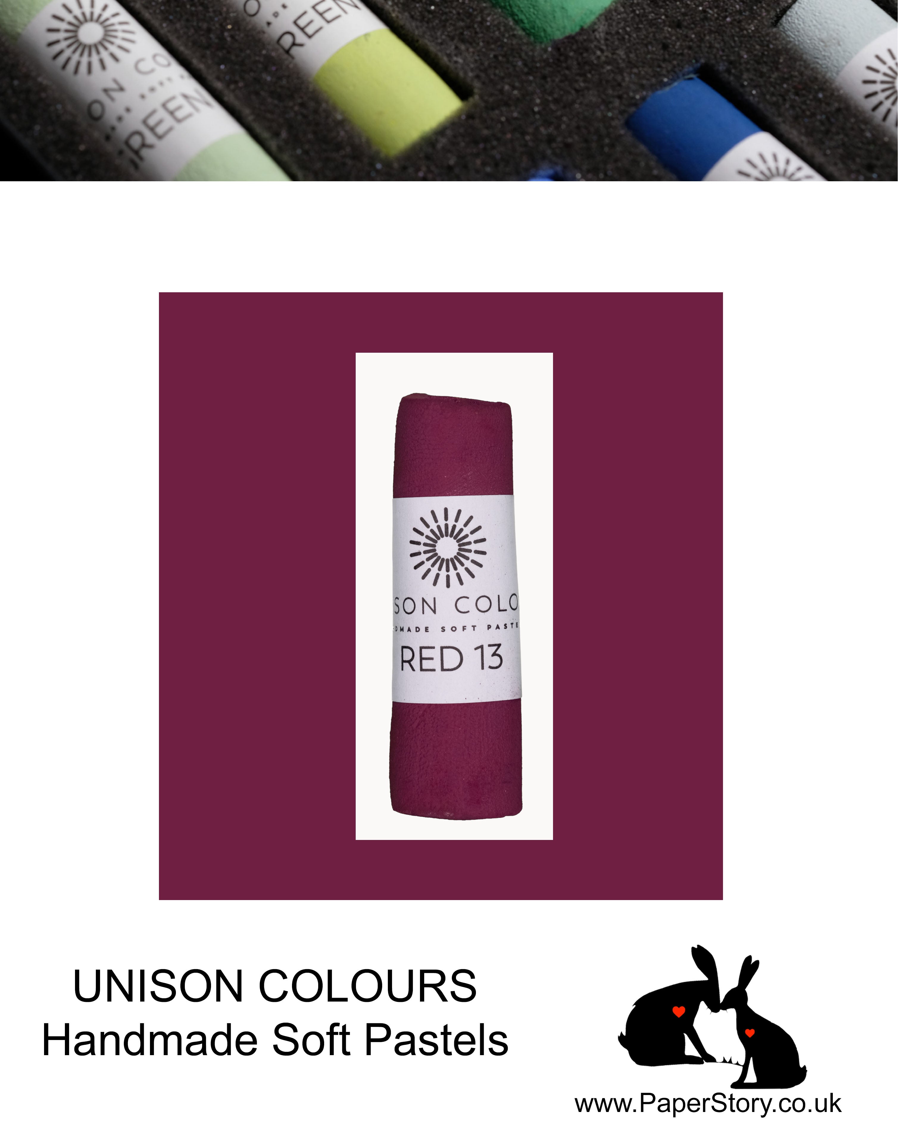 Unison Colour Handmade Soft Pastels Red 13 - Size Regular