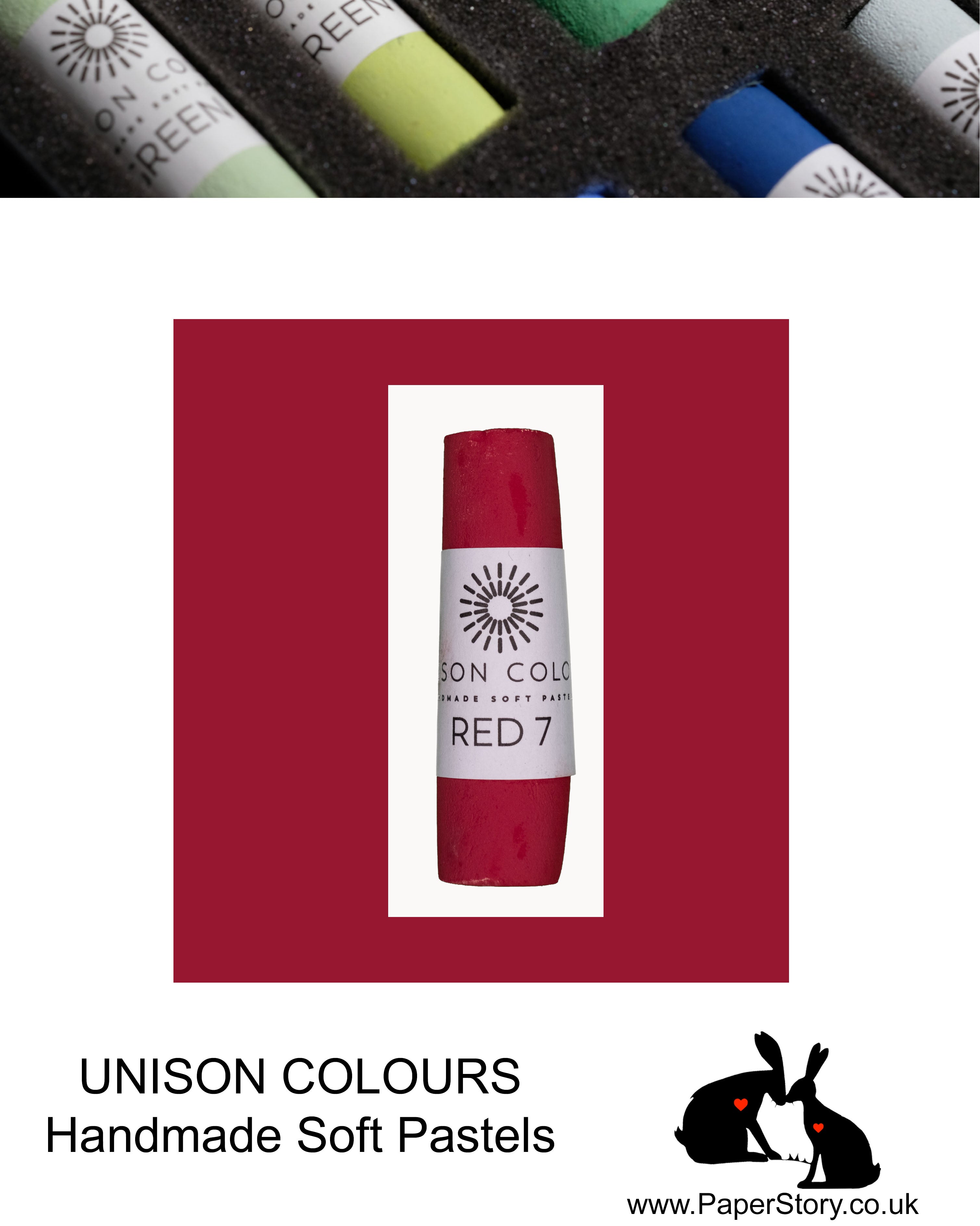 Unison Colour Handmade Soft Pastels Red 7 - Size Regular