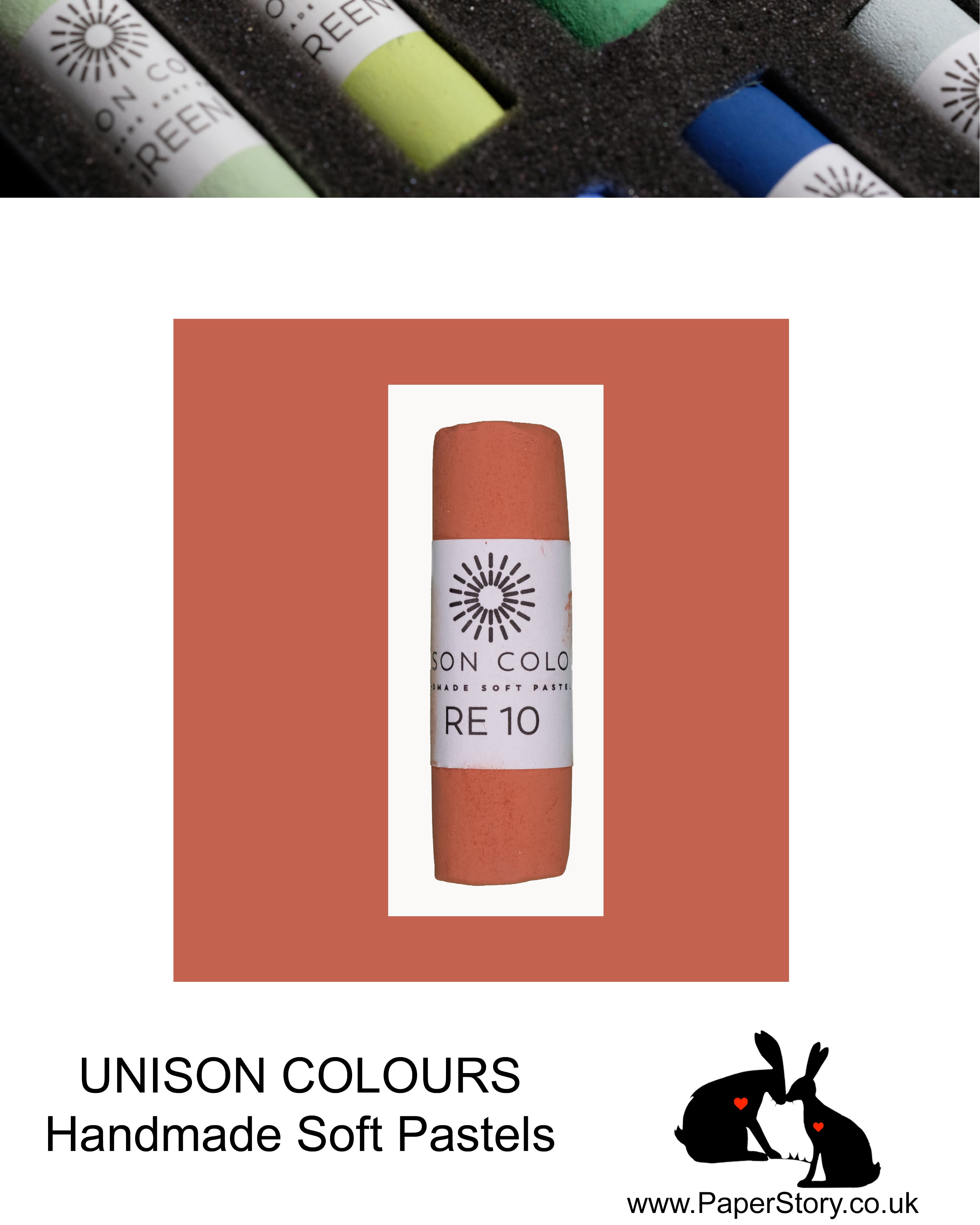 Unison Colour Handmade Soft Pastels Red Earth 10 - Size Regular