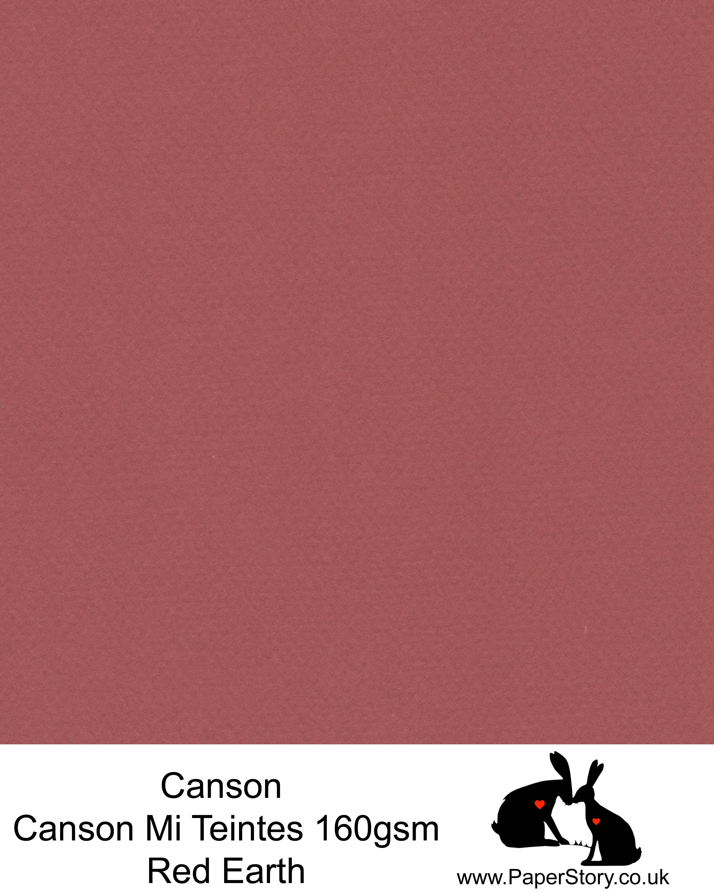 Canson Mi Teintes acid free, Red Earth, hammered texture honeycomb surface paper 160 gsm. This is a popular and classic paper for all artists especially well respected for Pastel  and Papercutting made famous by Paper Panda. This paper has a honeycombed finish one side and fine grain the other. An authentic art paper, acid free with a  very high 50% cotton content. Canson Mi-Teintes complies with the ISO 9706 standard on permanence, a guarantee of excellent conservation  