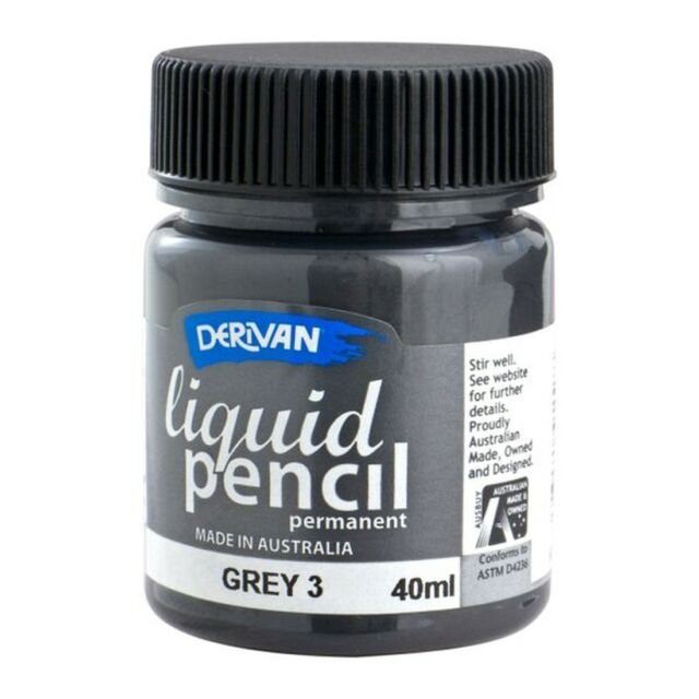 Derivan Liquid Pencil 40ml pot Permanent Grey 3