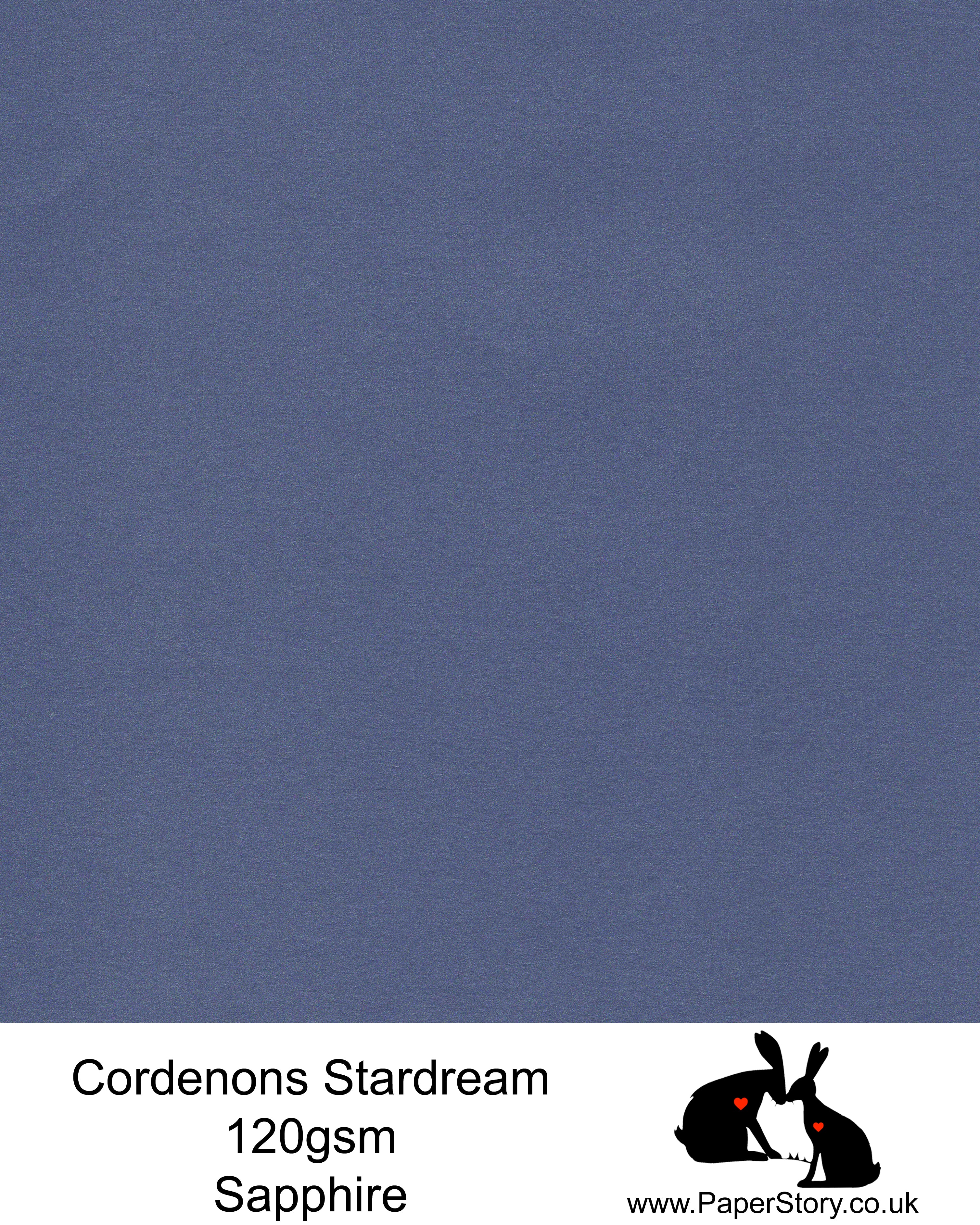 A4 Stardream 120gsm paper for Papercutting, craft, flower making  and wedding stationery. Sapphire deep blue colour.  Stardream is a luxury Italian paper from Italy, it is a double sided quality Pearlescent paper with a matching colour core. FSC Certified, acid free, archival and PH Neutral   