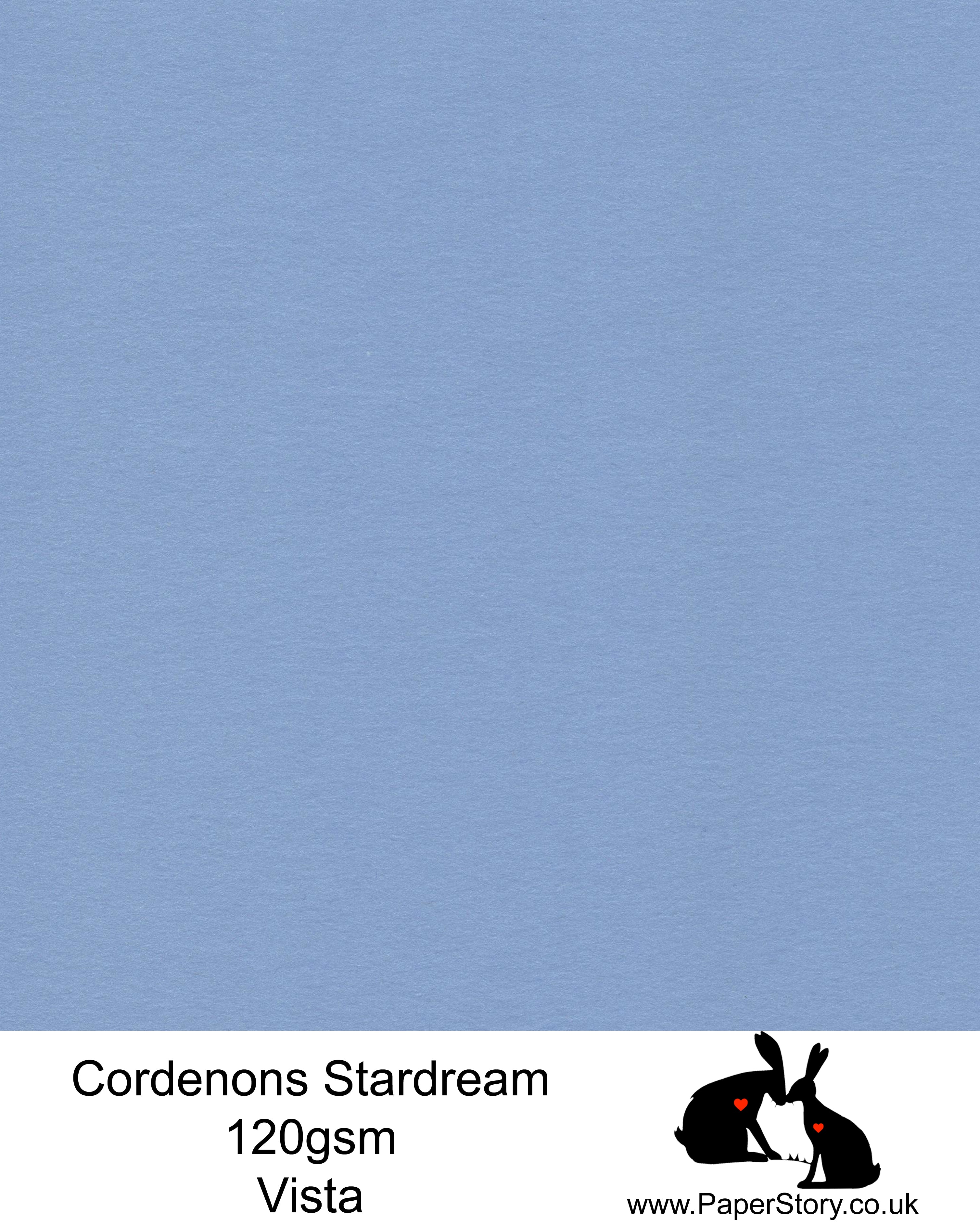 A4 Stardream 120gsm paper for Papercutting, craft, flower making  and wedding stationery. Dreamy soft blue. Stardream is a luxury Italian paper from Italy, it is a double sided quality Pearlescent paper with a matching colour core. FSC Certified, acid free, archival and PH Neutral