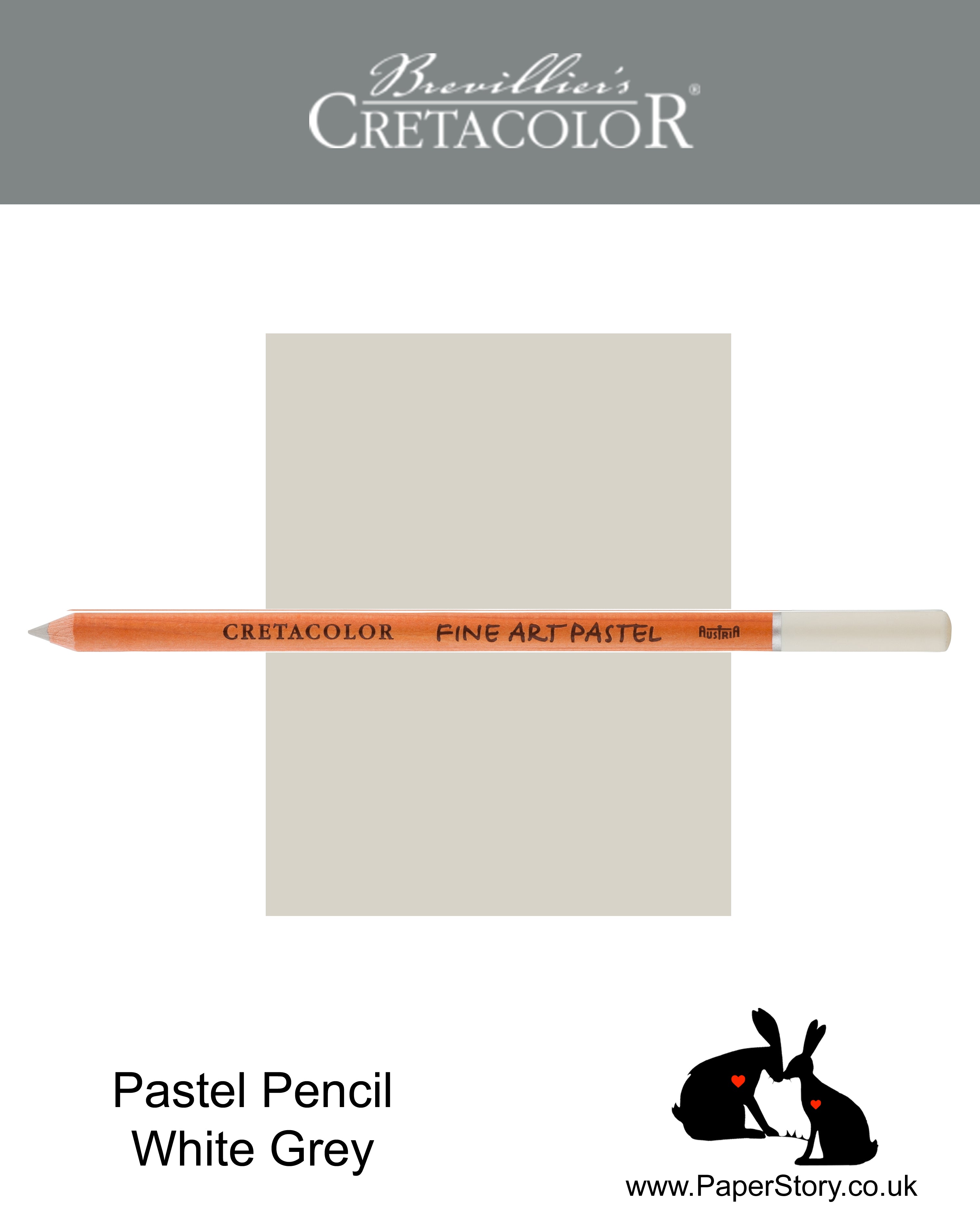 Cretacolor 472 25 Artists Pastel Pencil White Grey