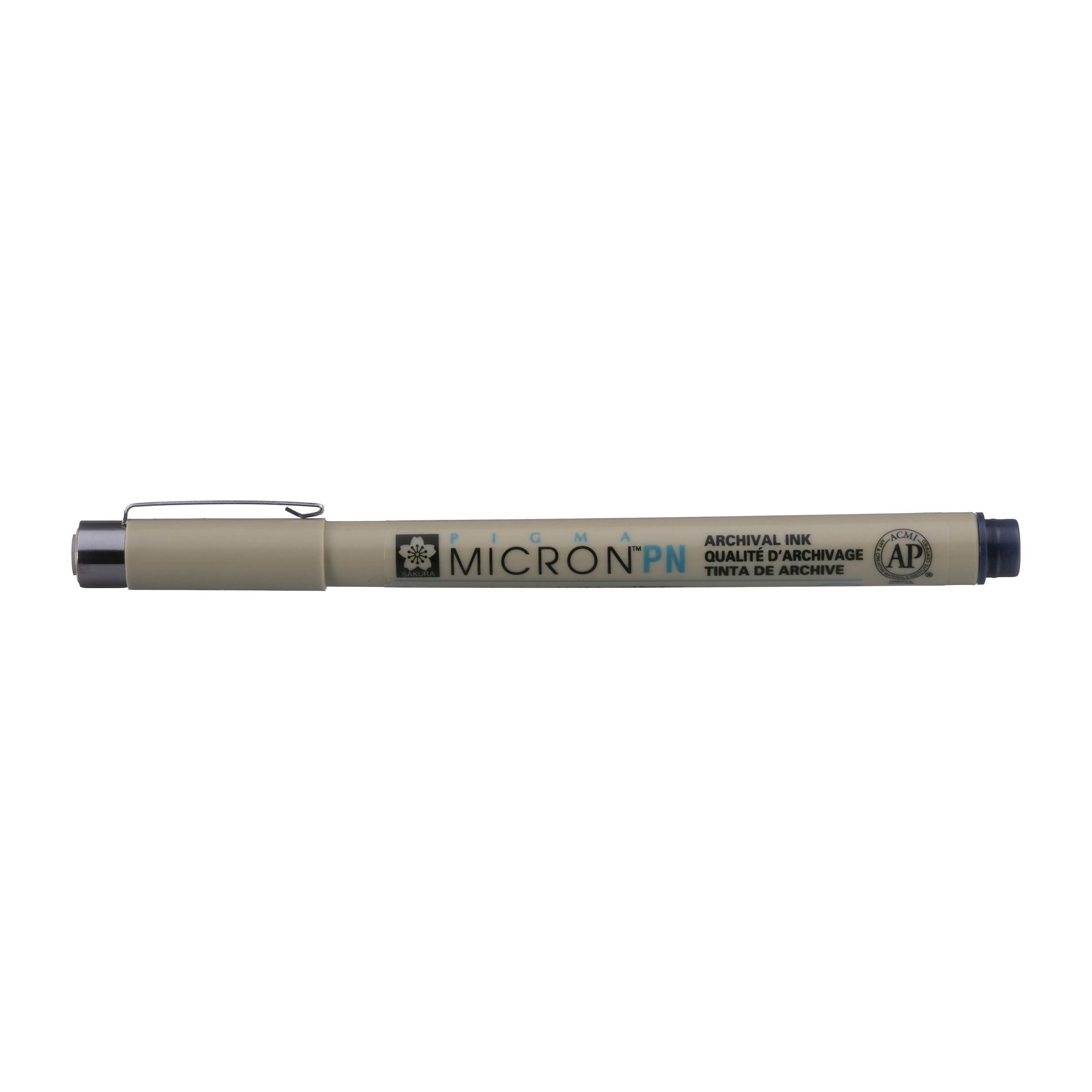 Pigma Micron PN Waterproof fine liner pen : Blue / Black