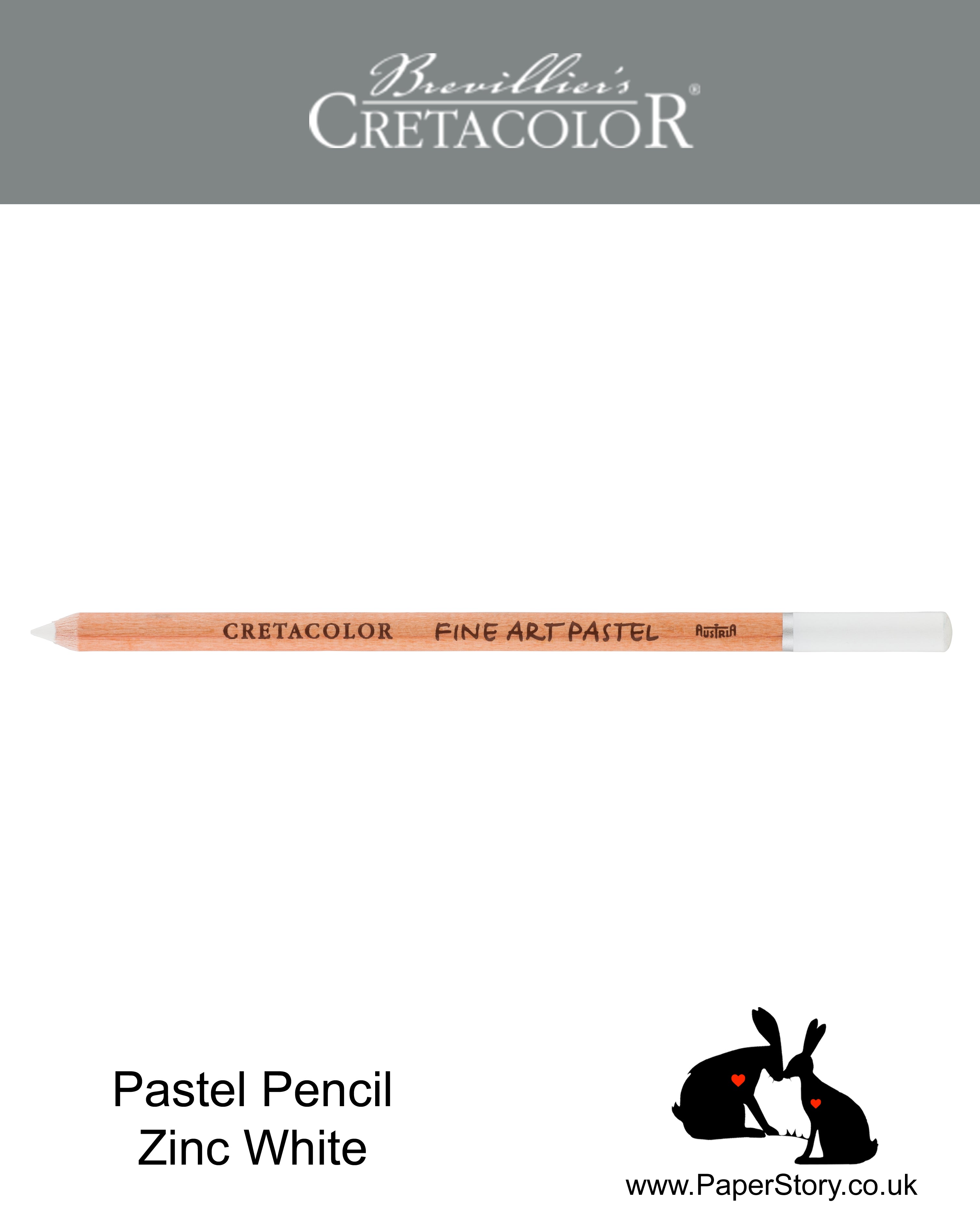 Cretacolor 471 02 Artists Pastel Pencil Zinc White
