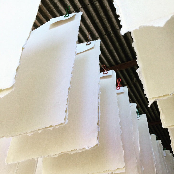 large sheets of cotton handmade khadi paper