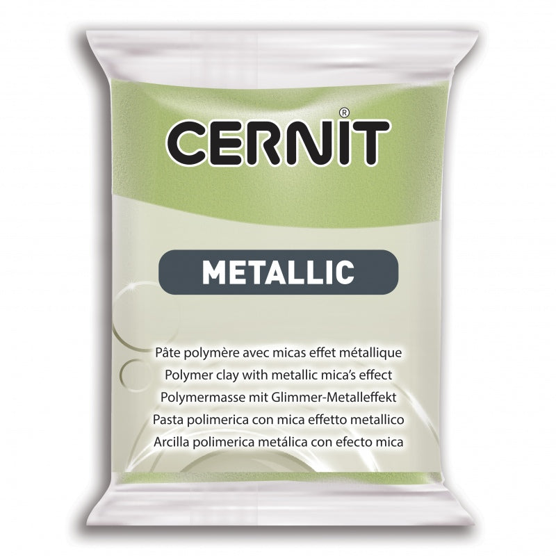 CERNIT Polymer Clay Metallic Effect 051 Green Gold 56g