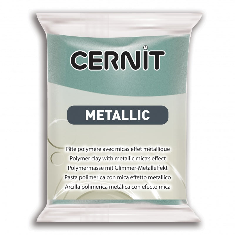 CERNIT Polymer Clay Metallic Effect 054 Turquoise Gold 56g