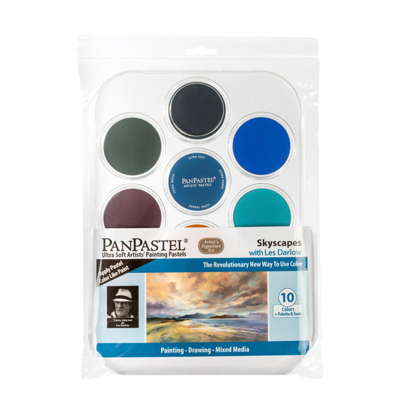 PanPastel 30089 Les Darlow Skyscapes Pan Pastel set of 10 Pans plus Soft Tools