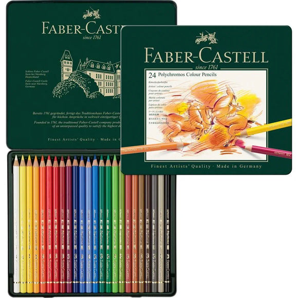 FABER CASTELL Polychromos Artist Pencils tin of 24