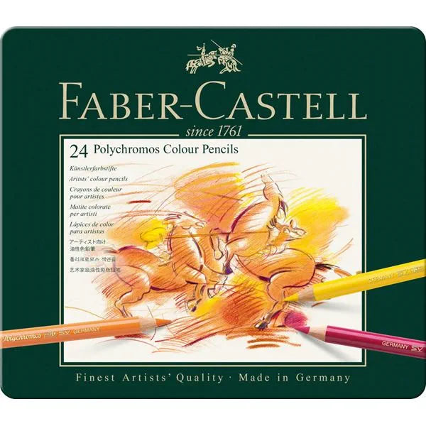 FABER CASTELL Polychromos Artist Pencils tin of 24