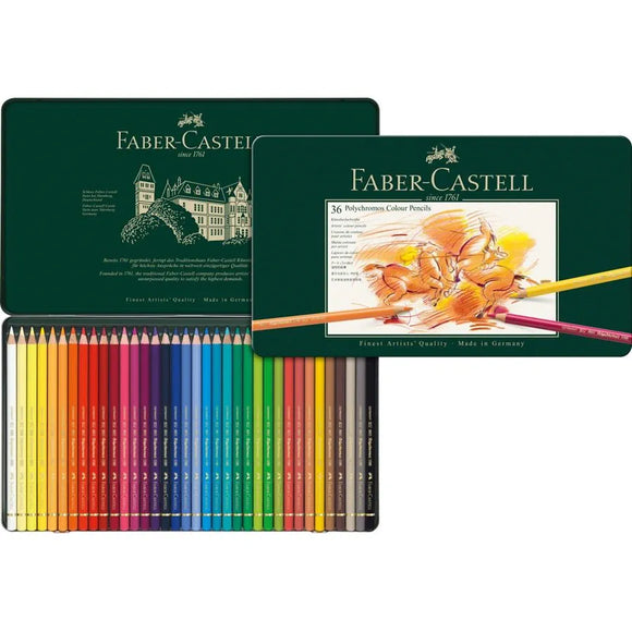 FABER CASTELL Polychromos Artists Pencils tin of 36