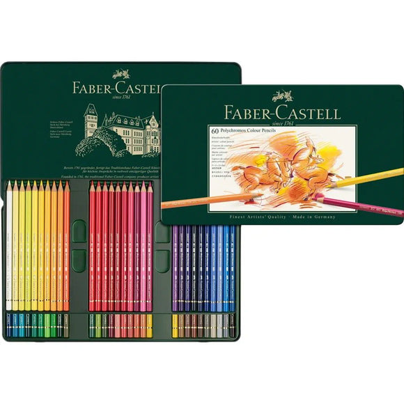 FABER CASTELL Polychromos Artists Pencils tin of 60