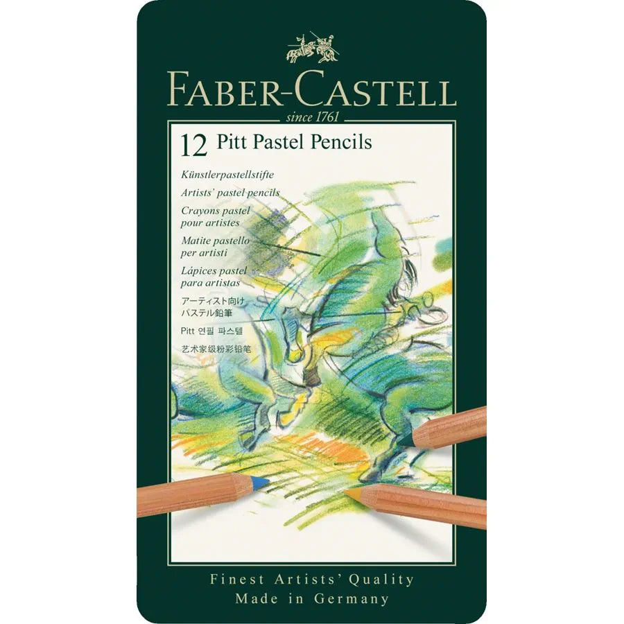 FABER CASTELL PITT Pastel Pencils Artists Pencils tin set of 12
